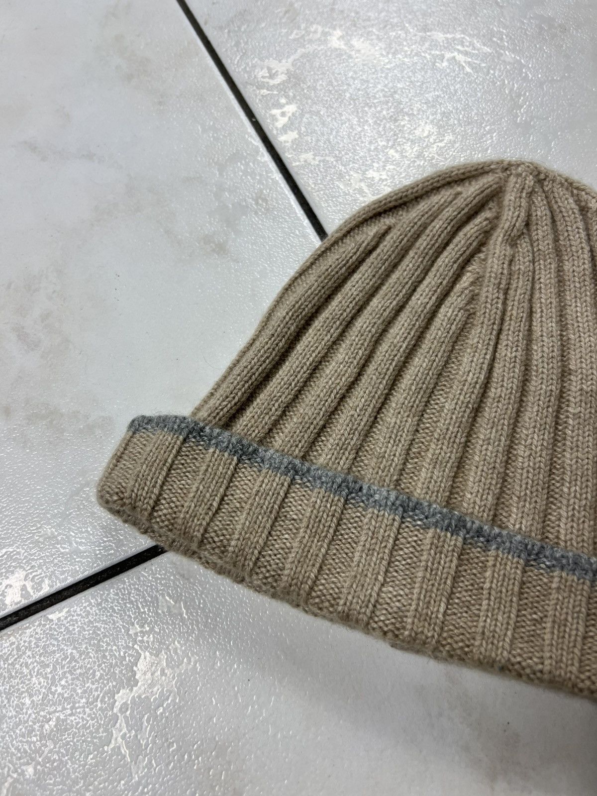 Brunello Cucinelli Brunello Cucinelli 100% cashmere ribbed knit beanie hat cap Size ONE SIZE - 5 Thumbnail