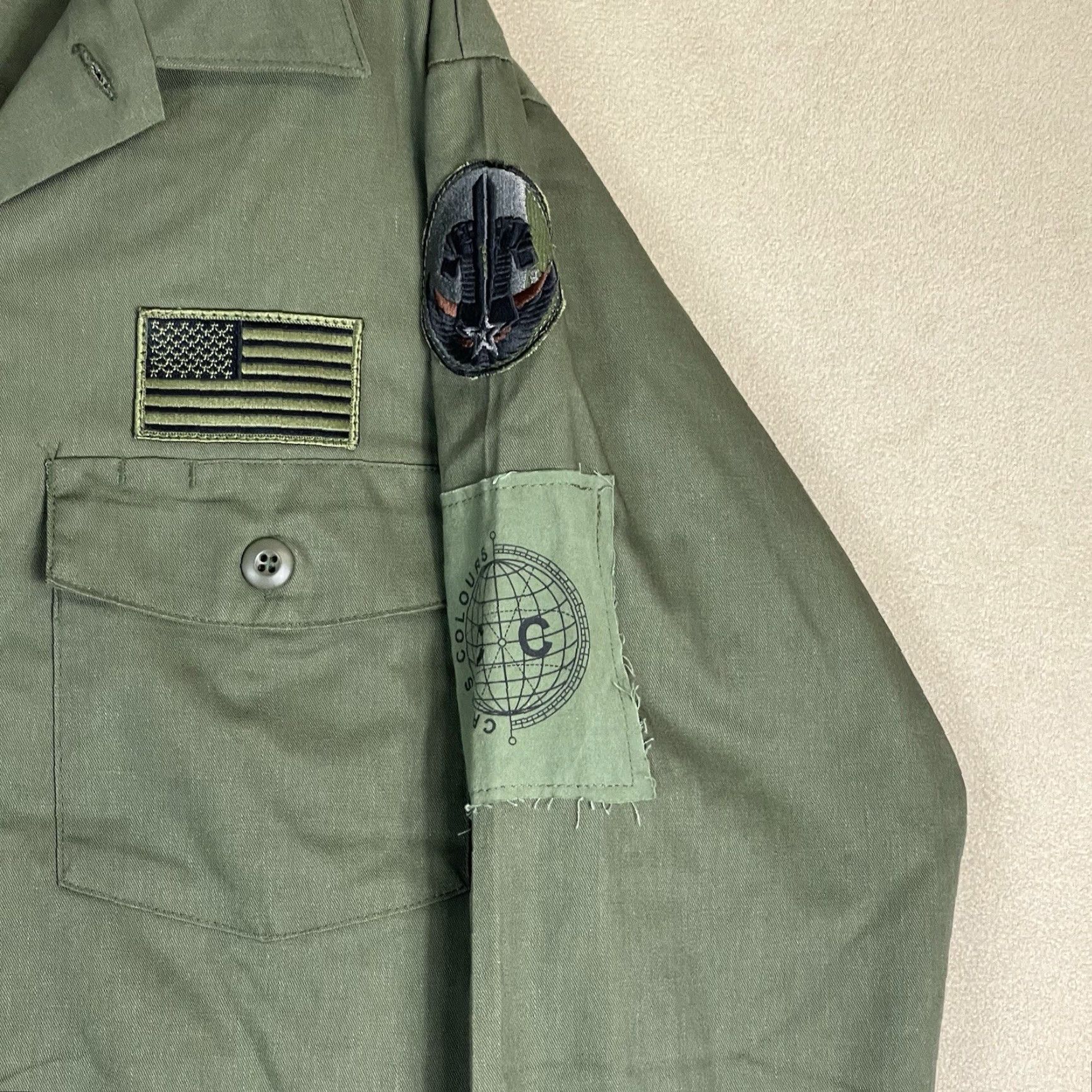 Vintage Cross Colours Shaket Mens M Green Army USA Limited Edition Shirt Jacket Adult Size US M / EU 48-50 / 2 - 4 Thumbnail