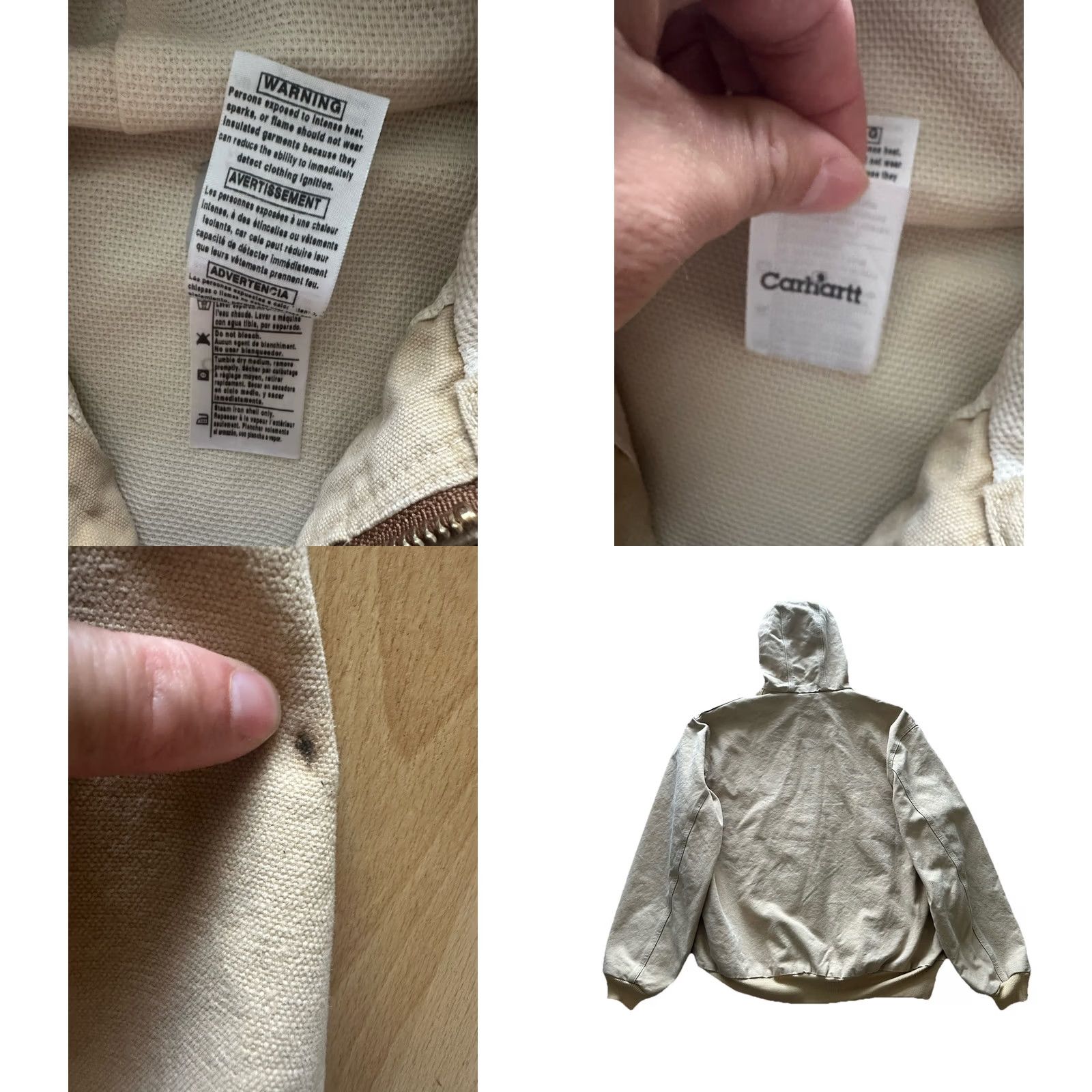 Carhartt VINTAGE Carhartt Jacket Bomber Hooded Quilted WET J156 WET Men’s XL Beige NYT NWT Size US XL / EU 56 / 4 - 8 Thumbnail