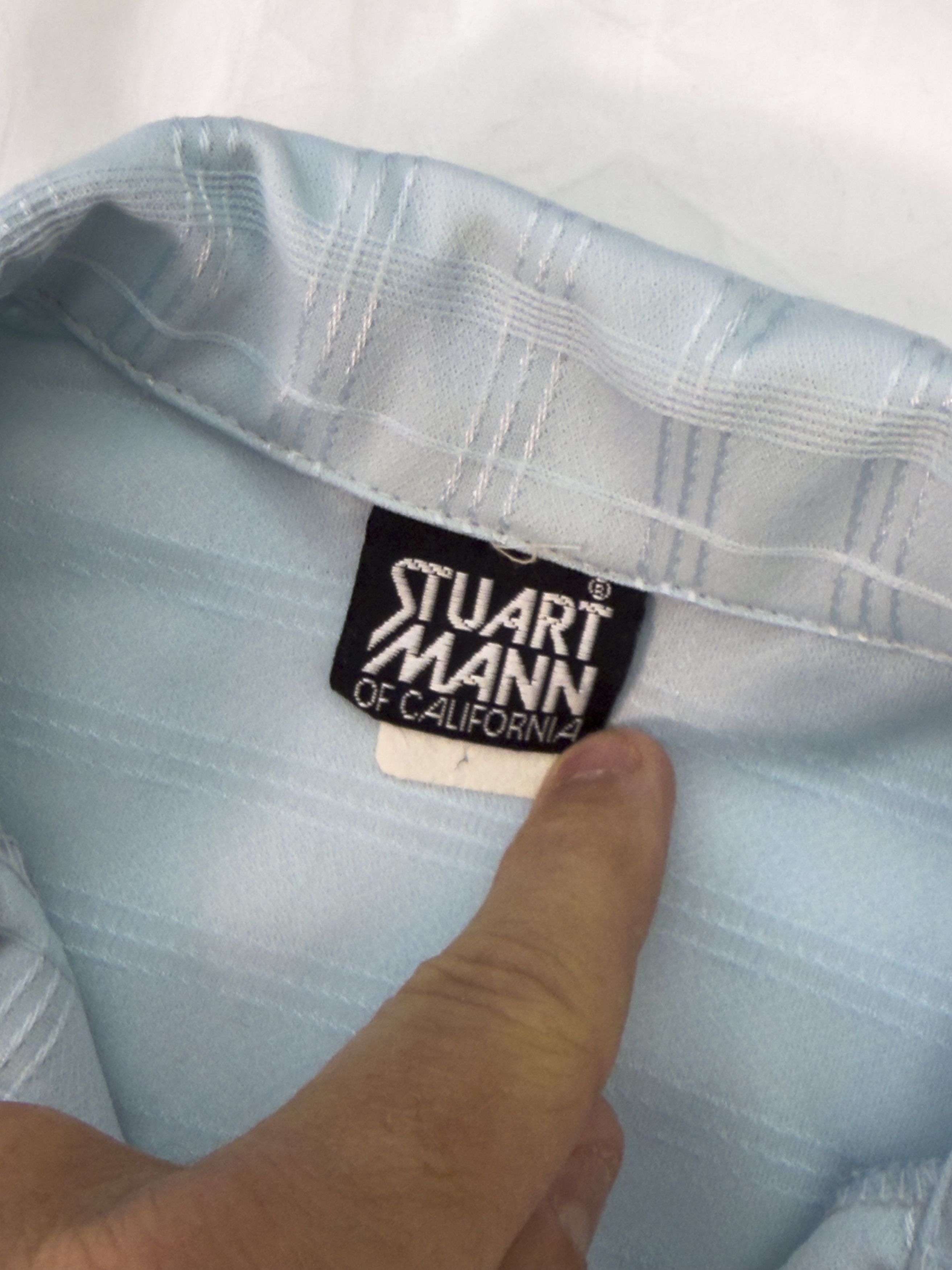 Other Vintage Stuart Mann Light Blue Plaid Short Sleeve Button Up Size US L / EU 52-54 / 3 - 5 Thumbnail