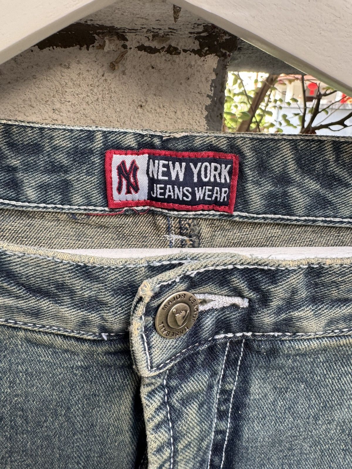 MLB × New York Yankees × Vintage Vintage 90s MLB Baggy HipHop pants Flare BOSS01 Size US 32 / EU 48 - 5 Thumbnail