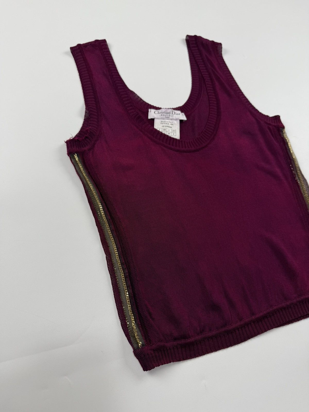 Christian Dior Monsieur Christian Dior x John Galliano Tank Top Size S / US 4 / IT 40 - 3 Thumbnail