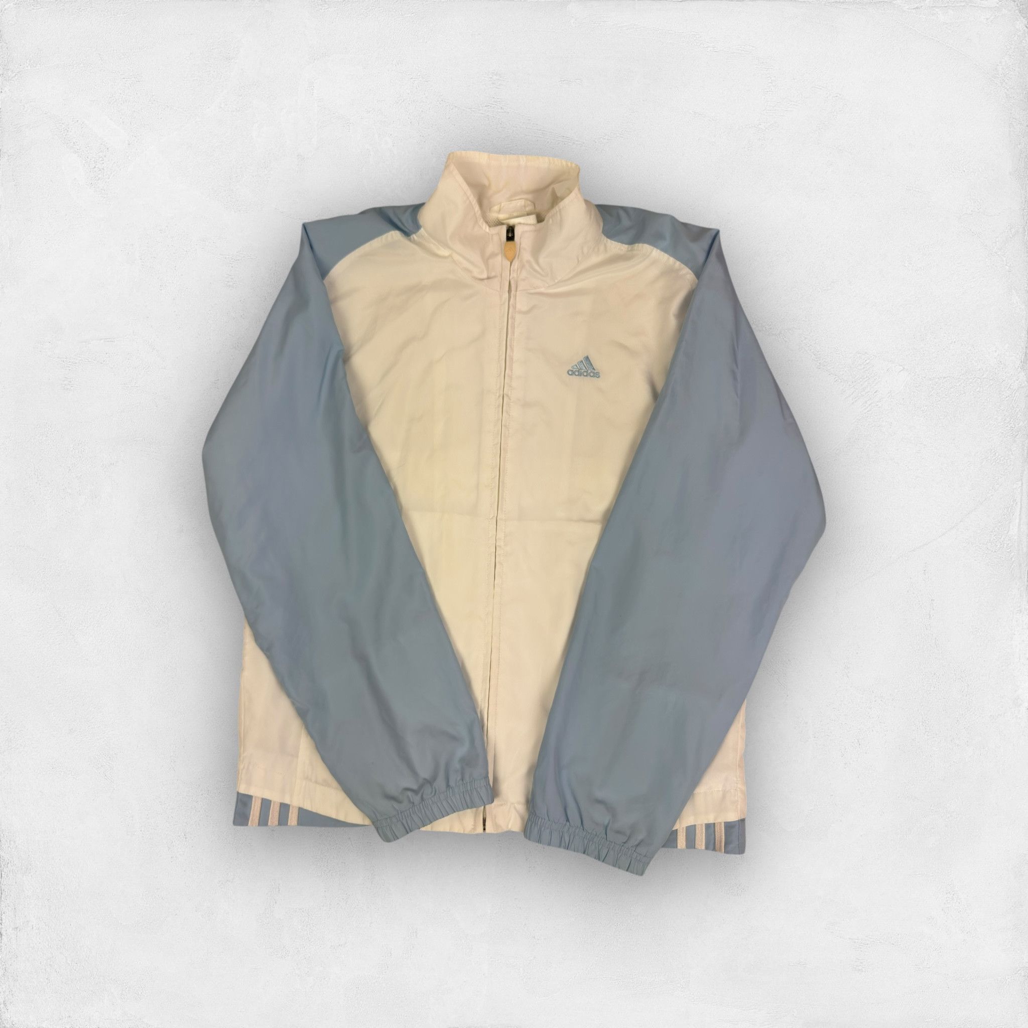 Adidas Adidas Mens Blue Beige Long Sleeve Full Zip Tracksuit S Size US S / EU 44-46 / 1 - 4 Thumbnail