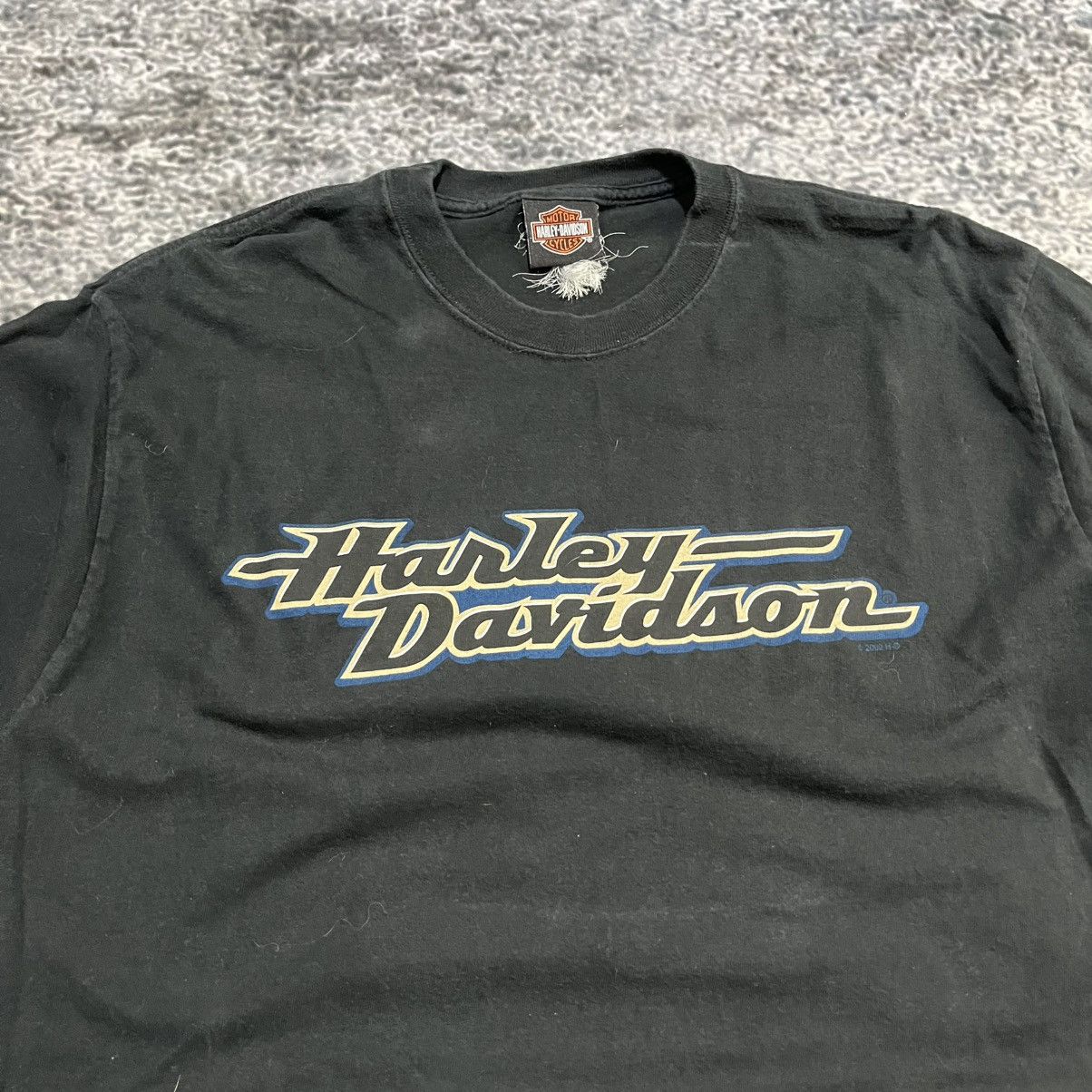 Harley Davidson VINTAGE 2000s HARLEY DAVIDSON BLACK LOGO GRUNGE T SHIRT Size US L / EU 52-54 / 3 - 4 Thumbnail