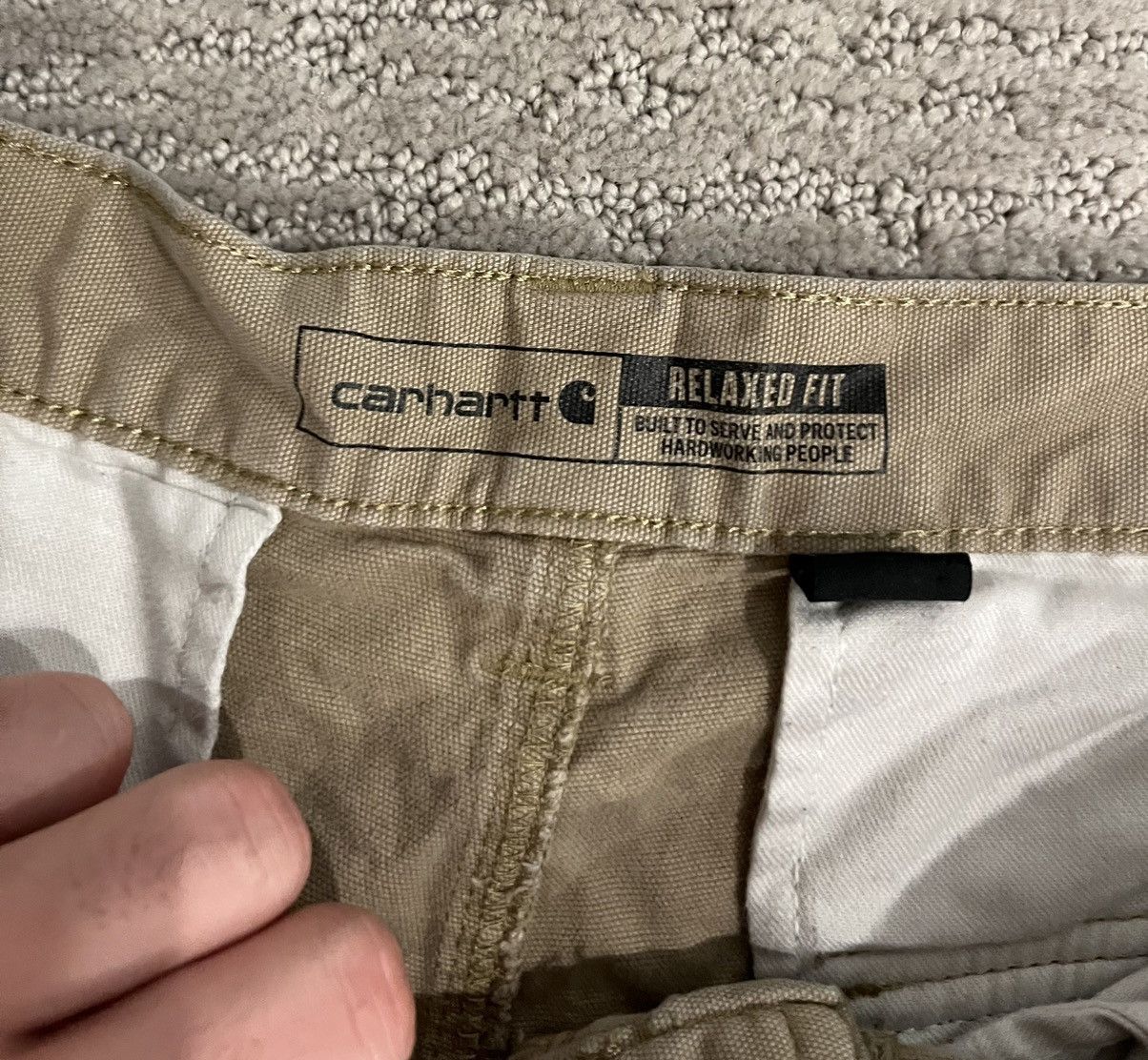 Carhartt × Vintage Khaki Carhartt Relaxed Fit Work Pants Size US 38 / EU 54 - 3 Thumbnail