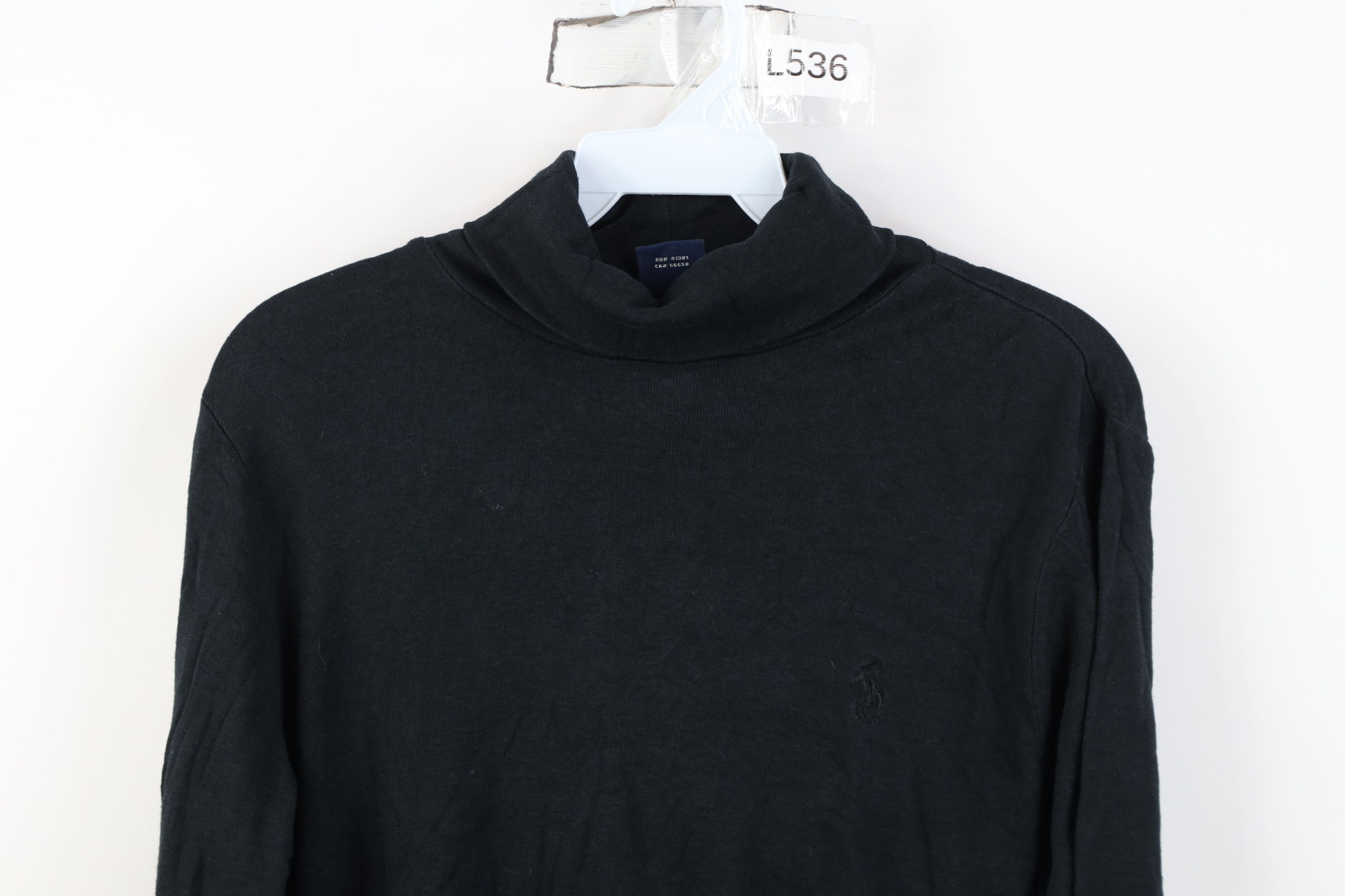 Ralph Lauren Vintage 90s Ralph Lauren Lightweight Knit Turtleneck T-Shirt Size XL / US 12-14 / IT 48-50 - 2 Thumbnail