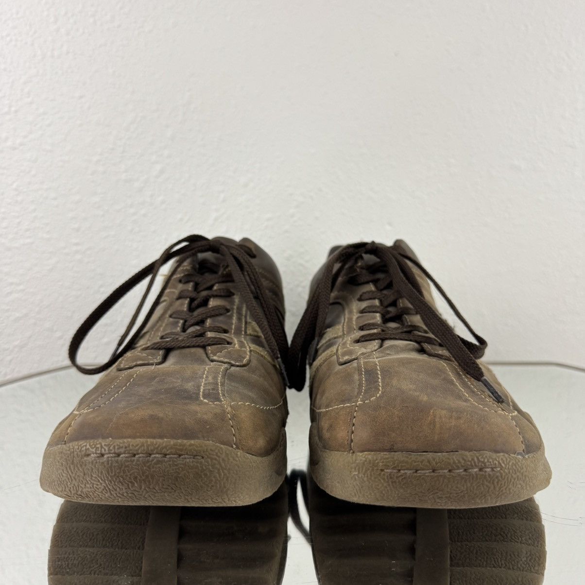 Arizona Jean Co. ARIZONA Vintage Brown Leather Suede Lace Up Oxford Sneakers Size US 12 / EU 45 - 6 Thumbnail