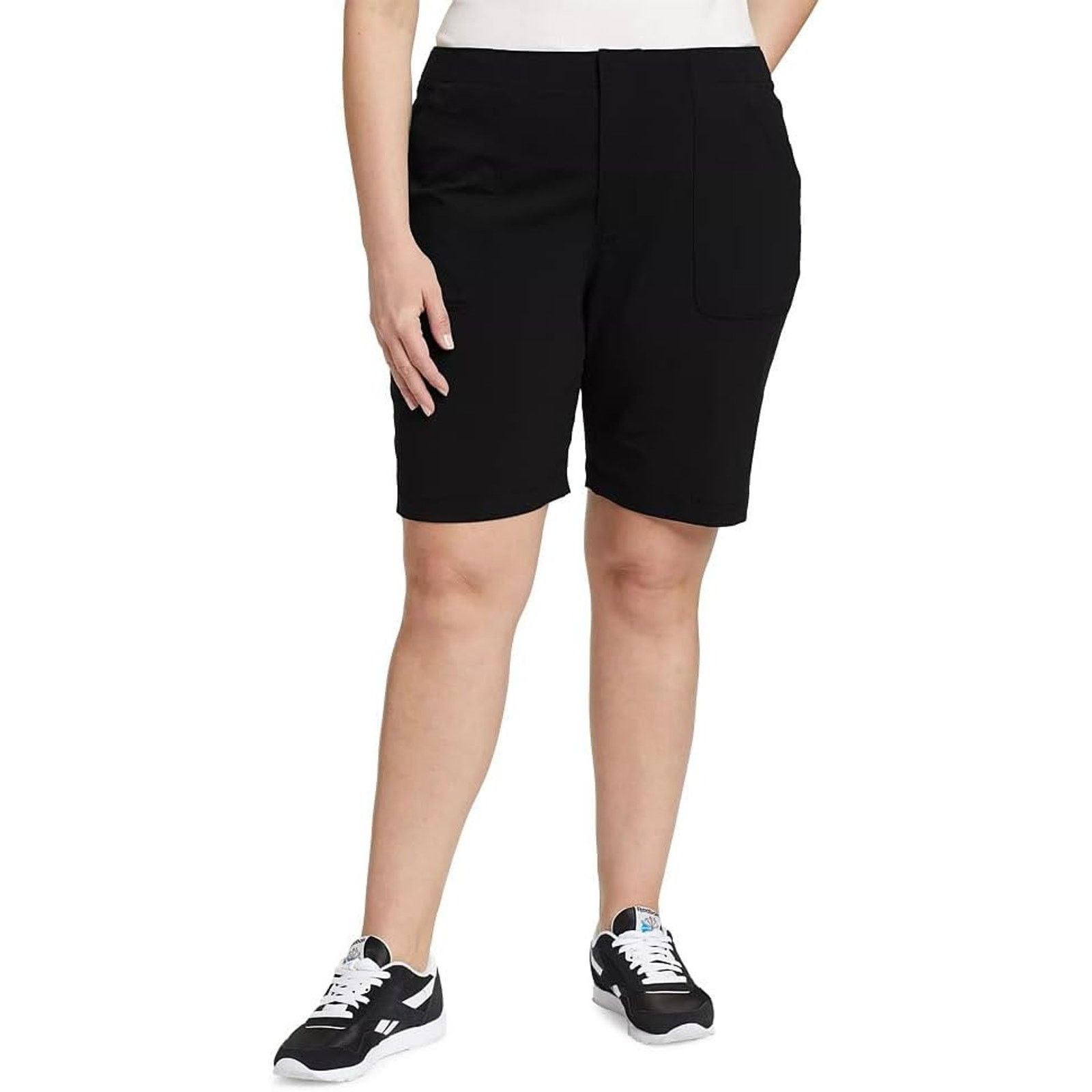 Eddie Bauer New Eddie Bauer Womens 12T 12 Tall Black Bermuda Shorts Size 34" / US 12 / IT 48 - 1 Thumbnail