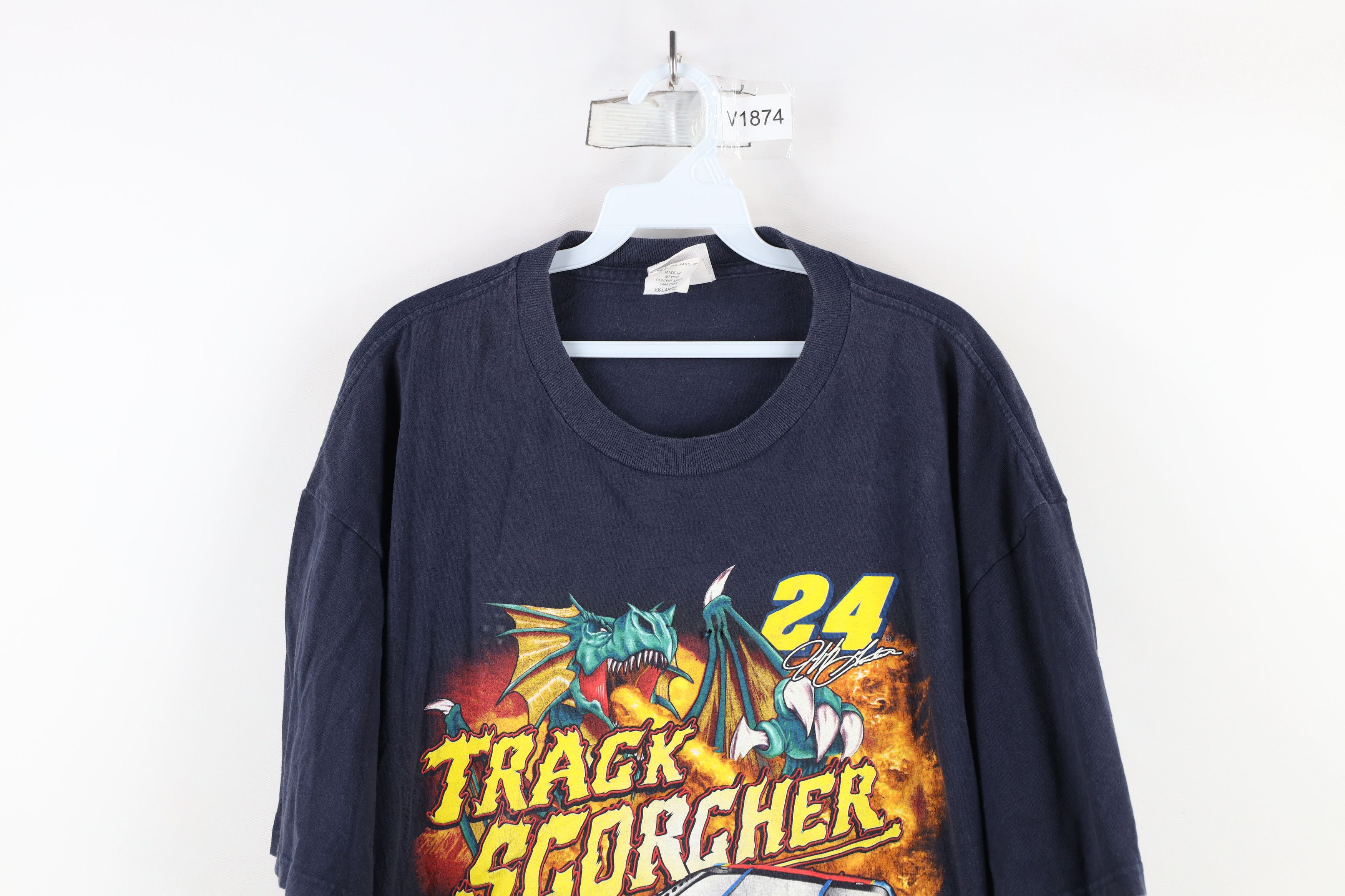 Vintage Vintage Y2K 2001 NASCAR Dragon Jeff Gordon Racing T-Shirt Size US XXL / EU 58 / 5 - 2 Thumbnail