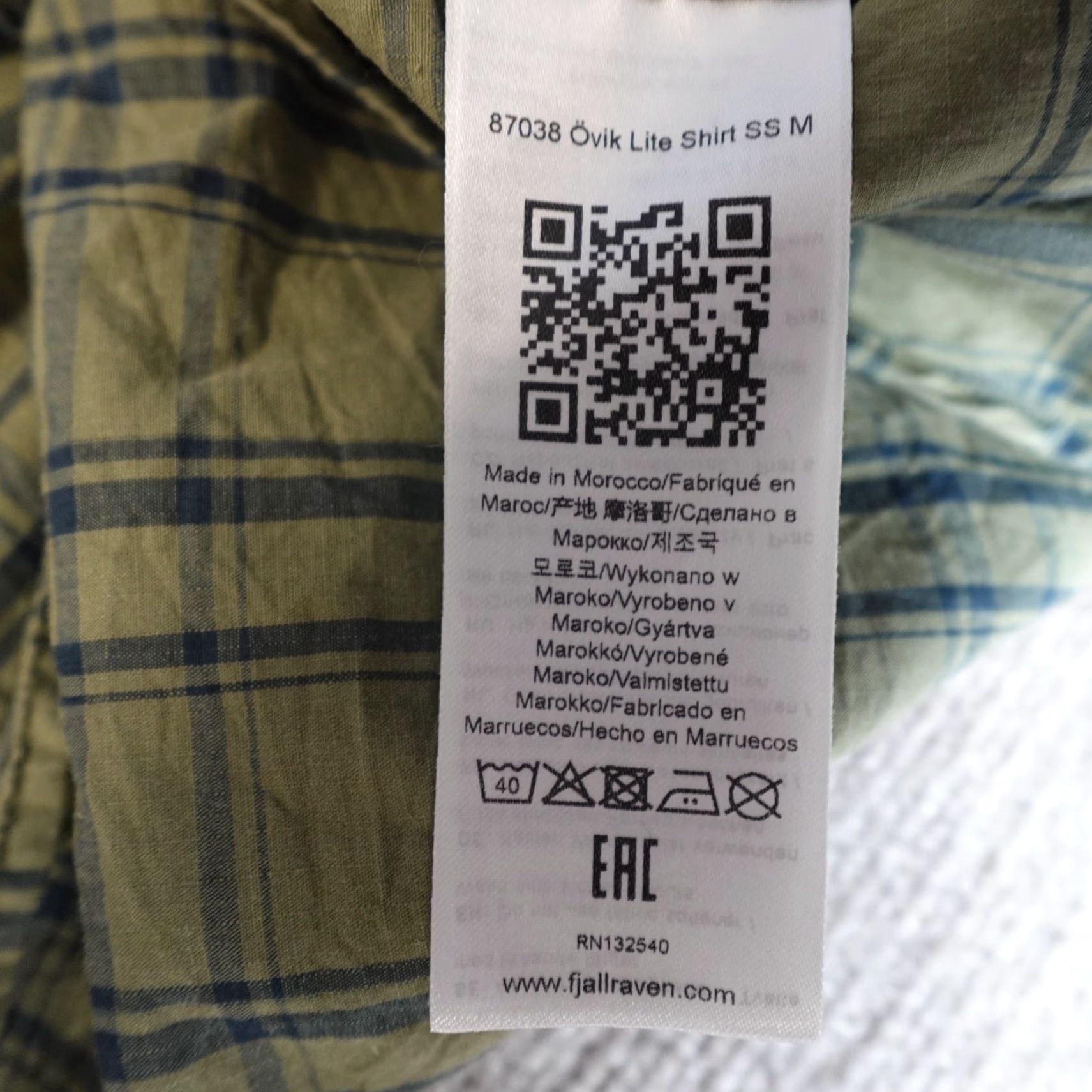 Vintage Fjallraven Shirt Mens 2XL Green Plaid Short Sleeve Ovik Lite Button-Up Casual Outdoor with Pockets Size US XXL / EU 58 / 5 - 6 Thumbnail