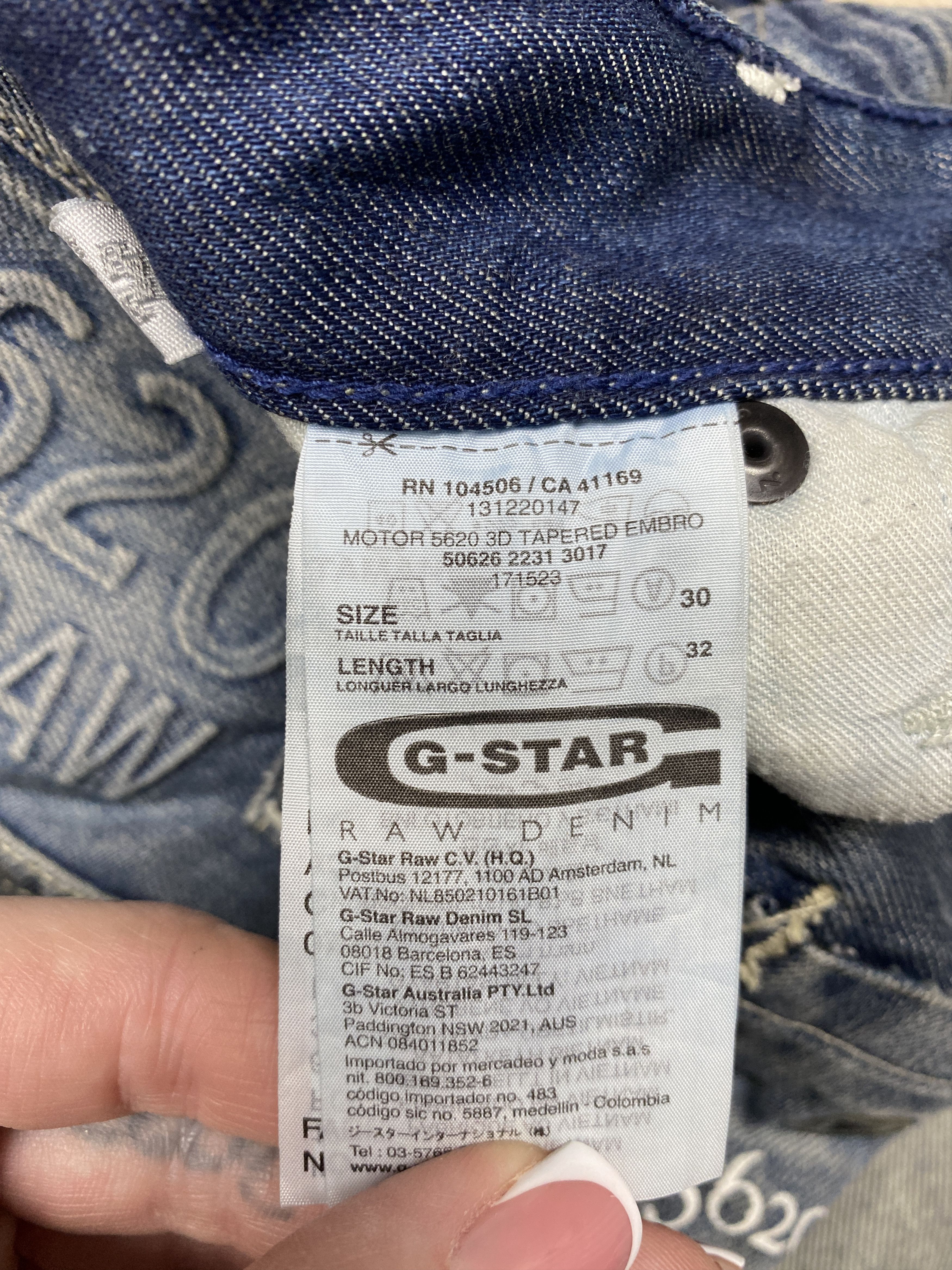 G-Star G Star Raw Mens 3D Tapered Denim Pants Double Knee Y2K Size US 30 / EU 46 - 12 Thumbnail