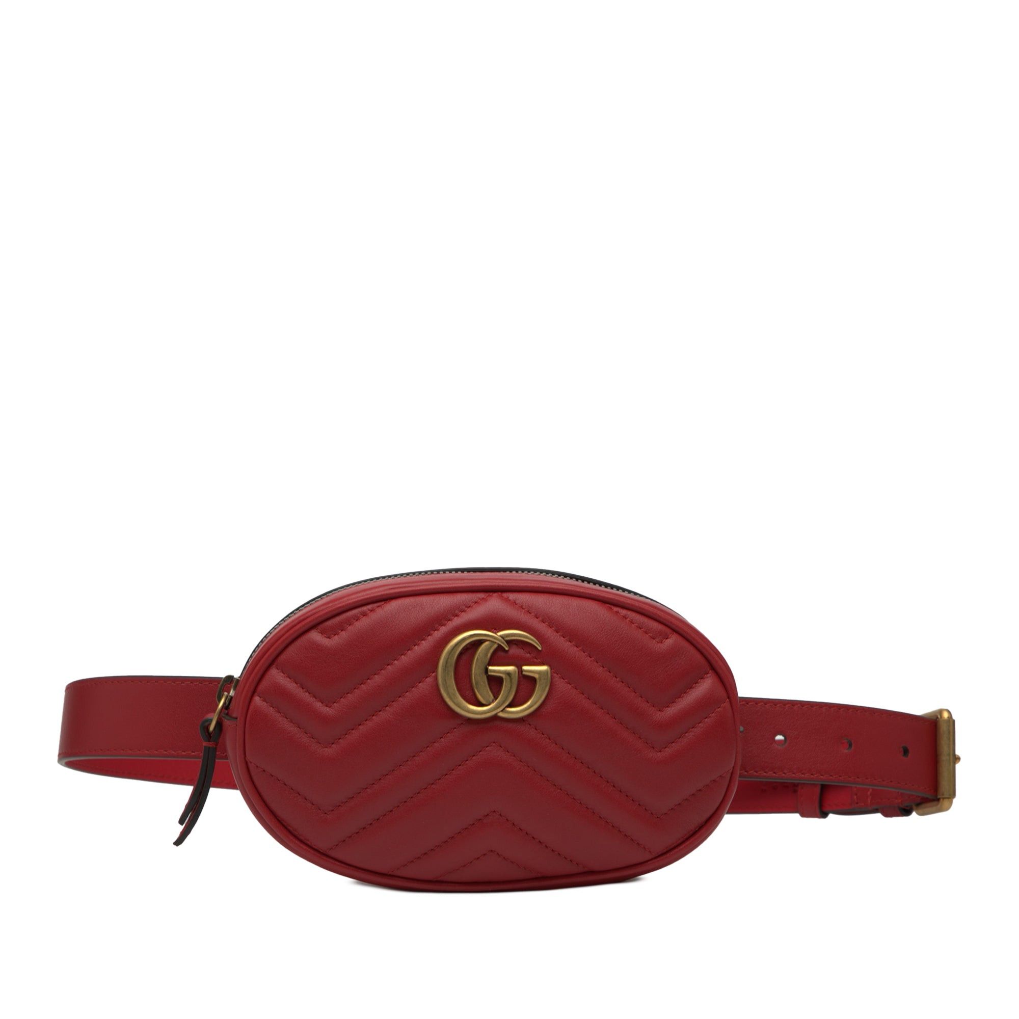 Gucci GG Marmont Matelasse Leather Belt Bag Size ONE SIZE - 1 Thumbnail