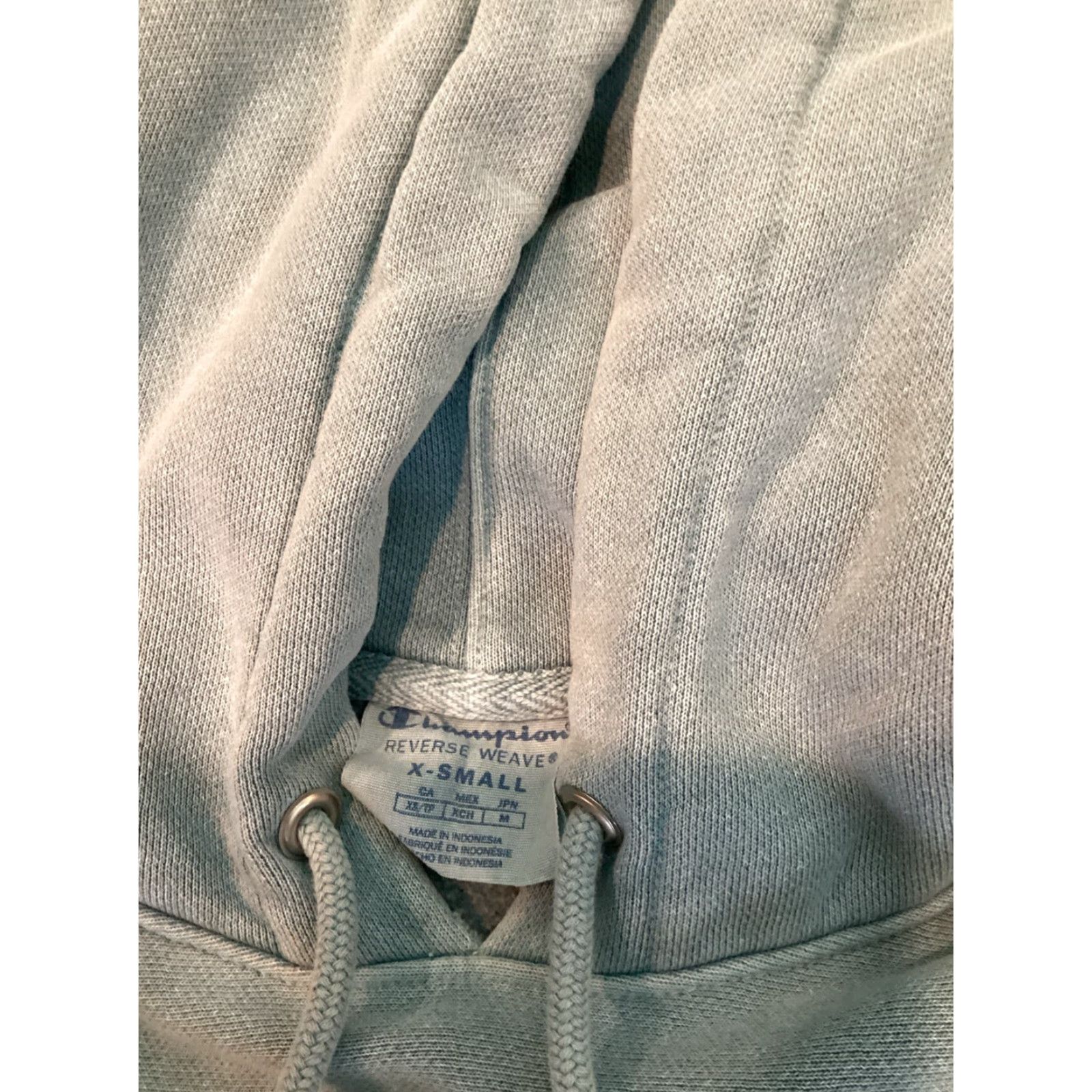 Champion VINTAGE Champion Hoodie Women XS Blue Reverse Weave Pullover Sweatshirt 90s Embroidered Logo Hooded Pockets Casual Activewear Womens Size XS / US 0-2 / IT 36-38 - 4 Thumbnail