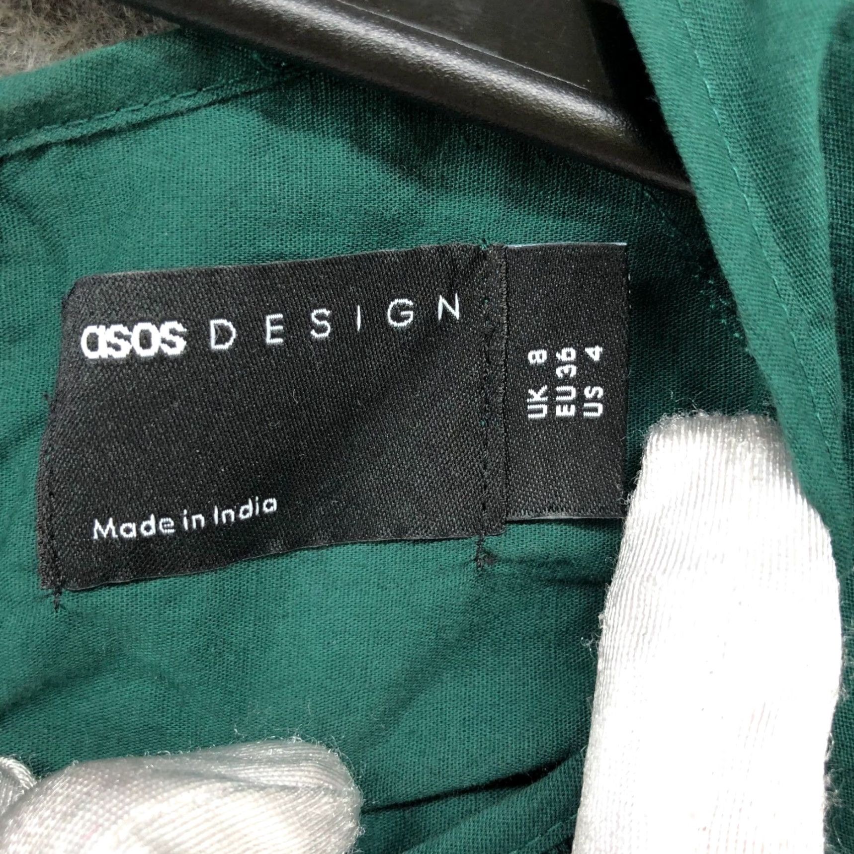 Asos ASOS Bohemian Mini Dress Womens 4 Forest Green Long Sleeve Balloon Cocktail Casual Size S / US 4 / IT 40 - 6 Thumbnail