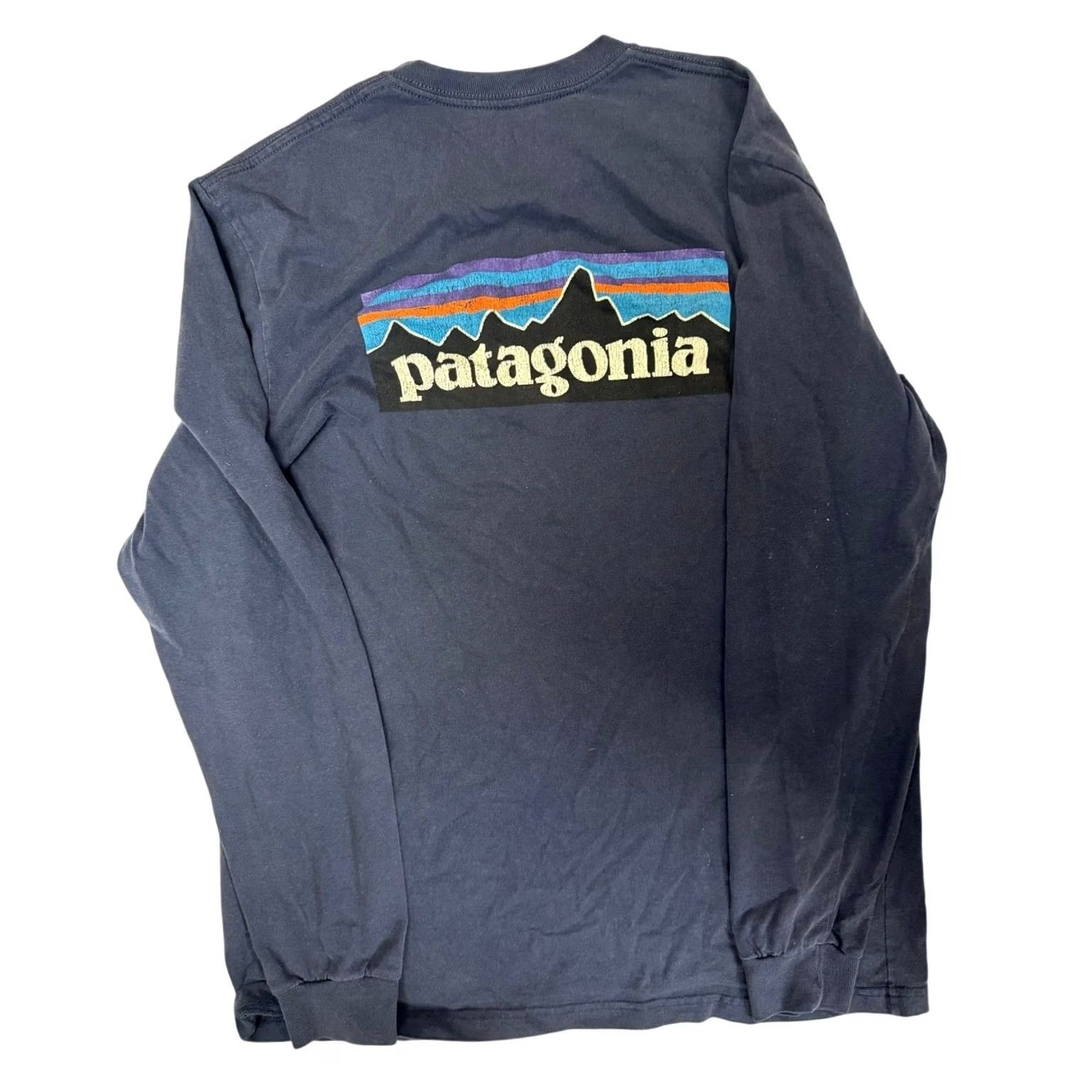 Patagonia VINTAGE Patagonia P-6 Back Logo Organic Cotton Long Sleeve Shirt M Green Size US M / EU 48-50 / 2 - 2 Thumbnail