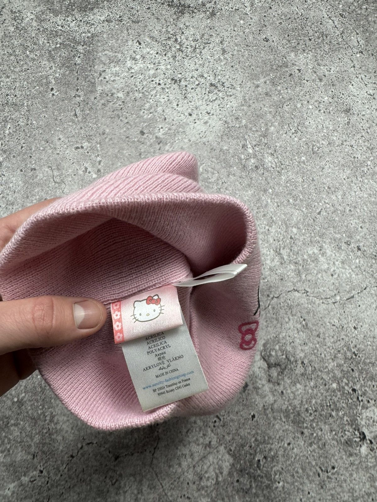 Japanese Brand Vintage Hello Kitty Y2K Big Logo Beanie Hat Japanesse Rare Size ONE SIZE - 3 Thumbnail