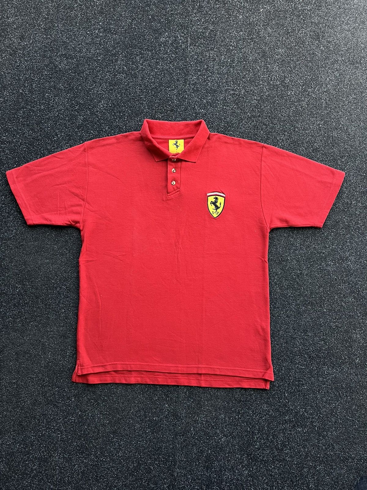 Pre-owned Formula Uno X Racing Vintage 1996 Ferrari Formula One Red Marlboro Polo T Shirt