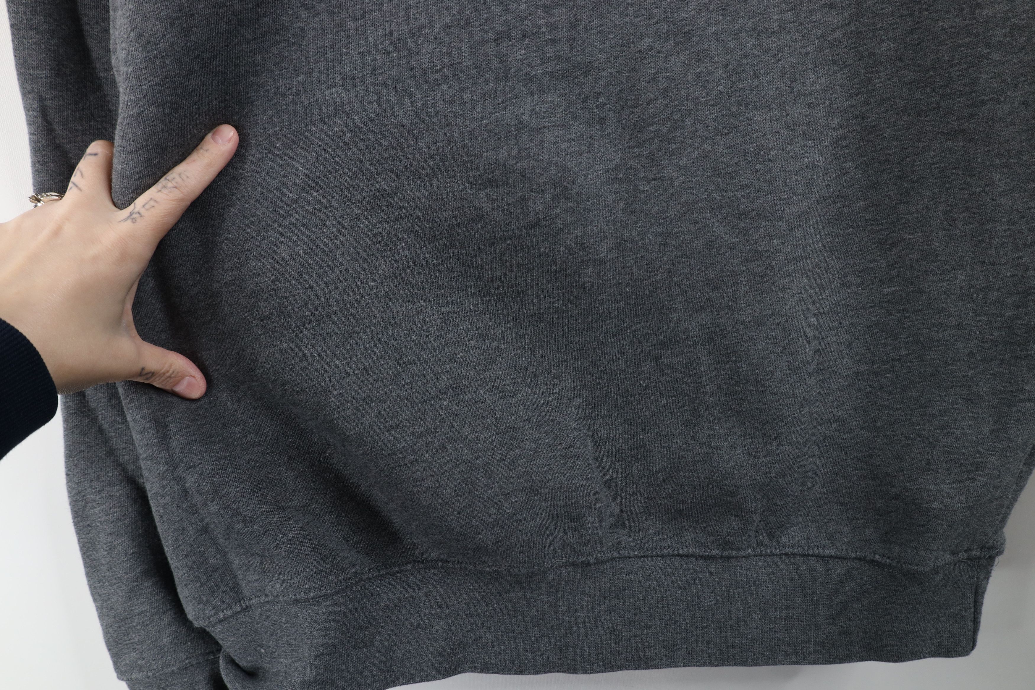 Nike × Vintage Vintage 90s Y2K Nike Scott Mini Swoosh Sweatshirt Gray Size US M / EU 48-50 / 2 - 5 Thumbnail