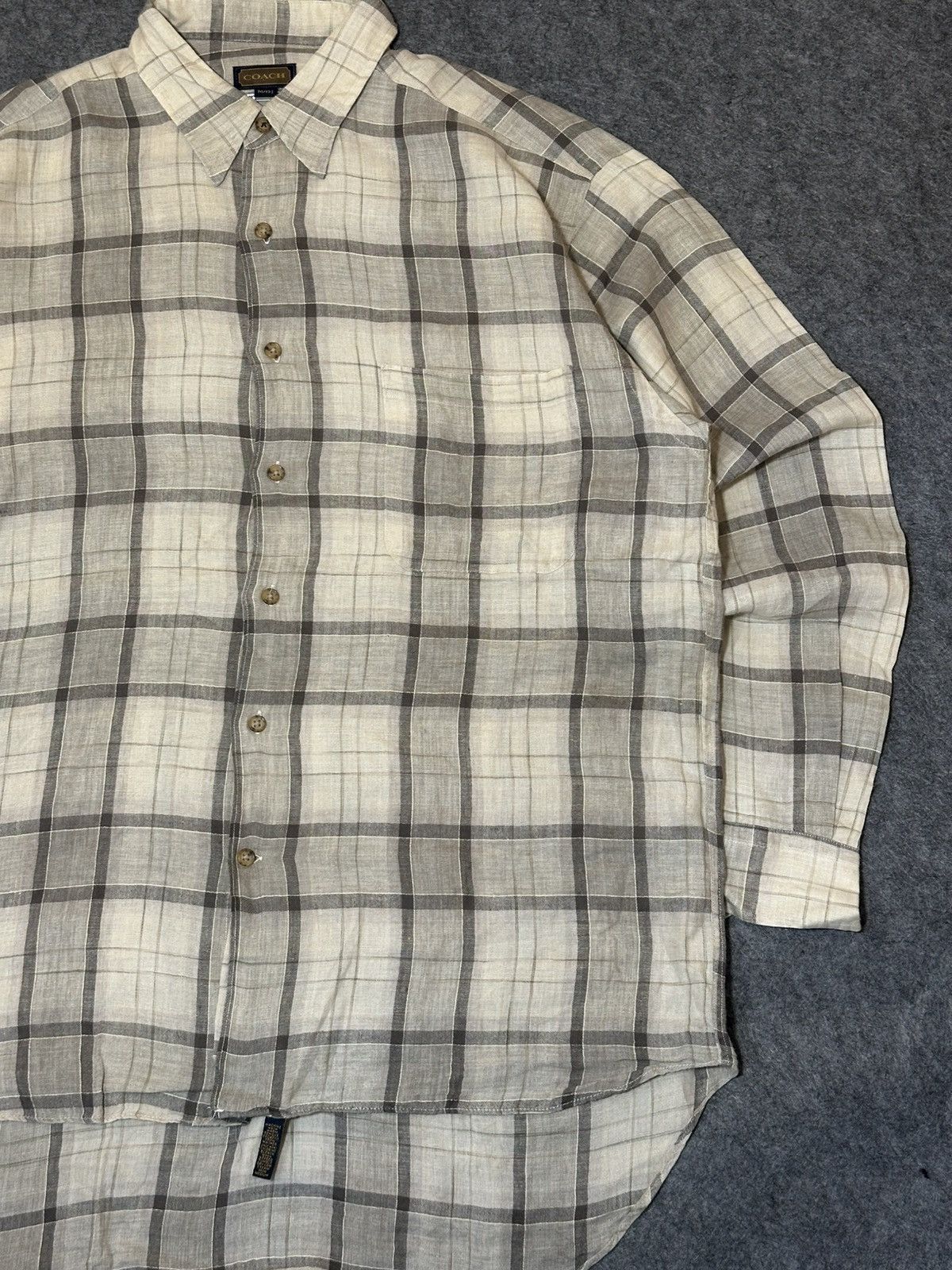 Coach Coach checkered long-sleeve button-down shirt. Size US M / EU 48-50 / 2 - 4 Thumbnail