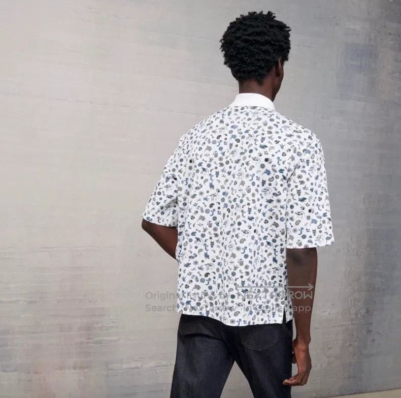 Hermes Hermes Men's Cotton All-Over Printed Short Sleeve Polo Shi Size US L / EU 52-54 / 3 - 4 Thumbnail