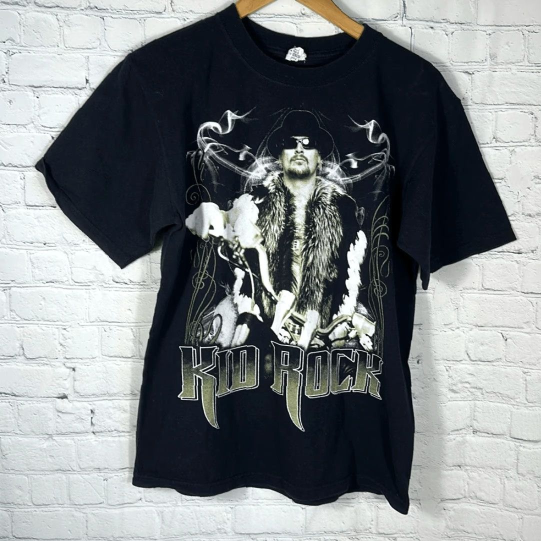Anvil VINTAGE Kid Rock Tour 07 Faded Black Band Tee Concert Shirt Unisex Adults L Black T-Shirt Mens Size L / US 10 / IT 46 - 2 Thumbnail