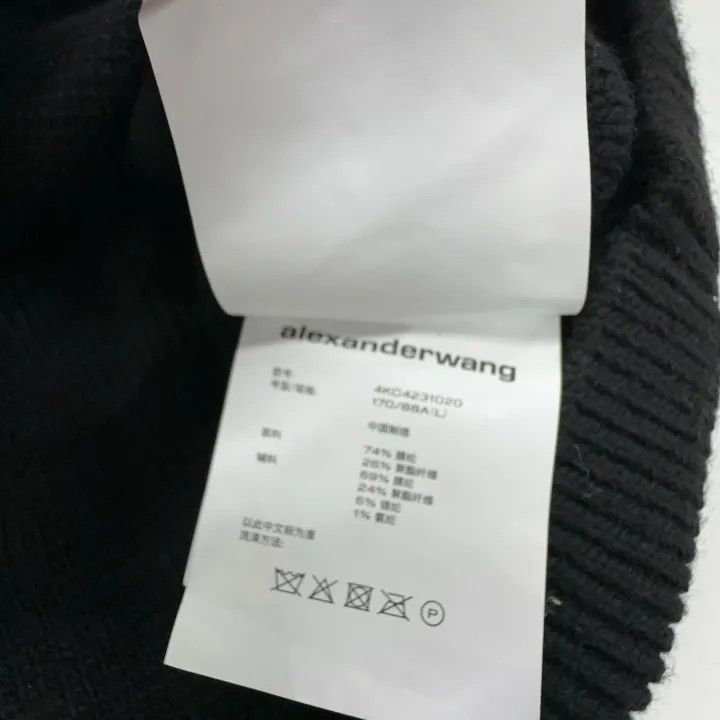 Alexander Wang Alexander Wang Black Logo Print Long Sleeve Sweater - Size L / US 10 / IT 46 - 4 Thumbnail