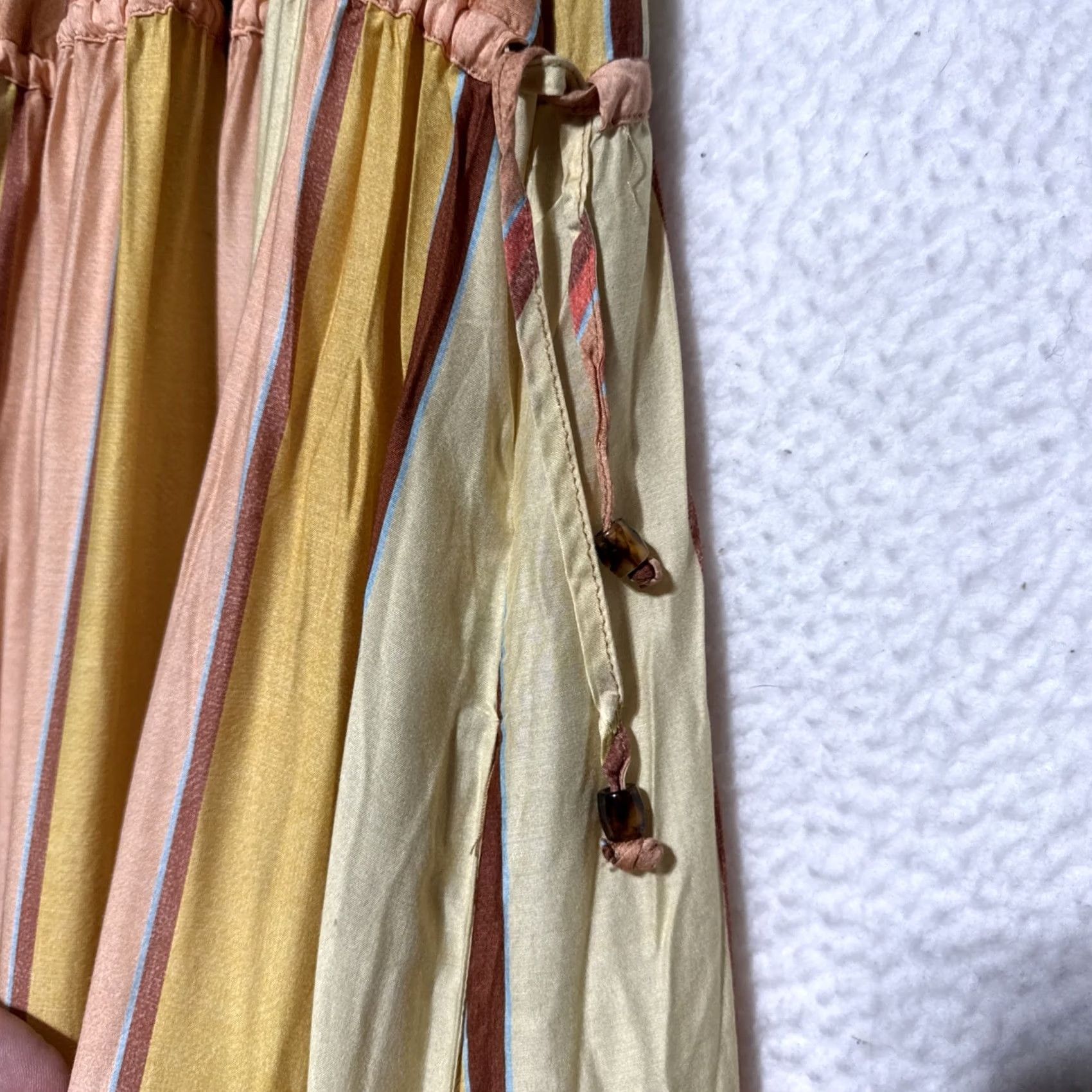 Anthropologie Anthropologie JETS AUSTRALIA FIRA STRIPE MARIGOLD MAXI DRESS US 6 SMALL HALTER Sleeveless Multicolor Floral Casual Women Long Size M / US 6-8 / IT 42-44 - 2 Thumbnail