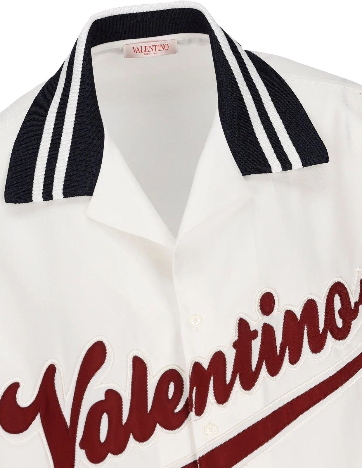 Valentino o1y0525 Patterned Logo Shirt in White Size US M / EU 48-50 / 2 - 3 Thumbnail