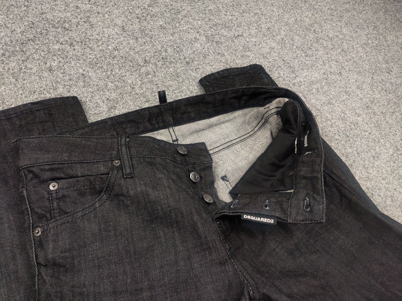 Dsquared2 Dsquared2 luxury Design Dark graphite Denim Straight jeans Size US 31 - 12 Thumbnail