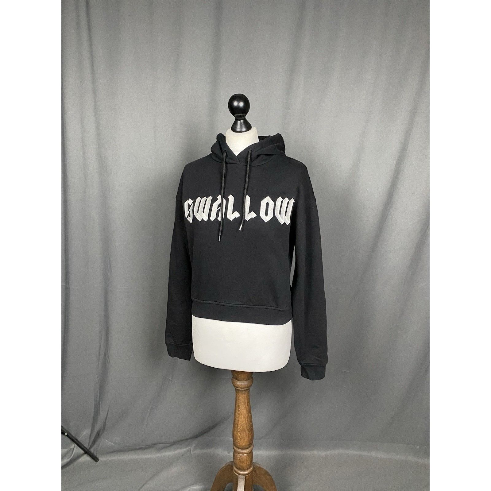 Alexander McQueen Alexander McQueen Swallow Women's Black Oversize Hoodie Swea Size M / US 6-8 / IT 42-44 - 4 Thumbnail