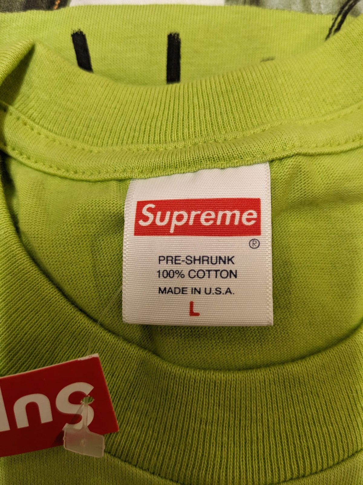 Supreme FW17 SUPREME NAS TEE LIME GREEN L LARGE 2017 Size US L / EU 52-54 / 3 - 4 Thumbnail