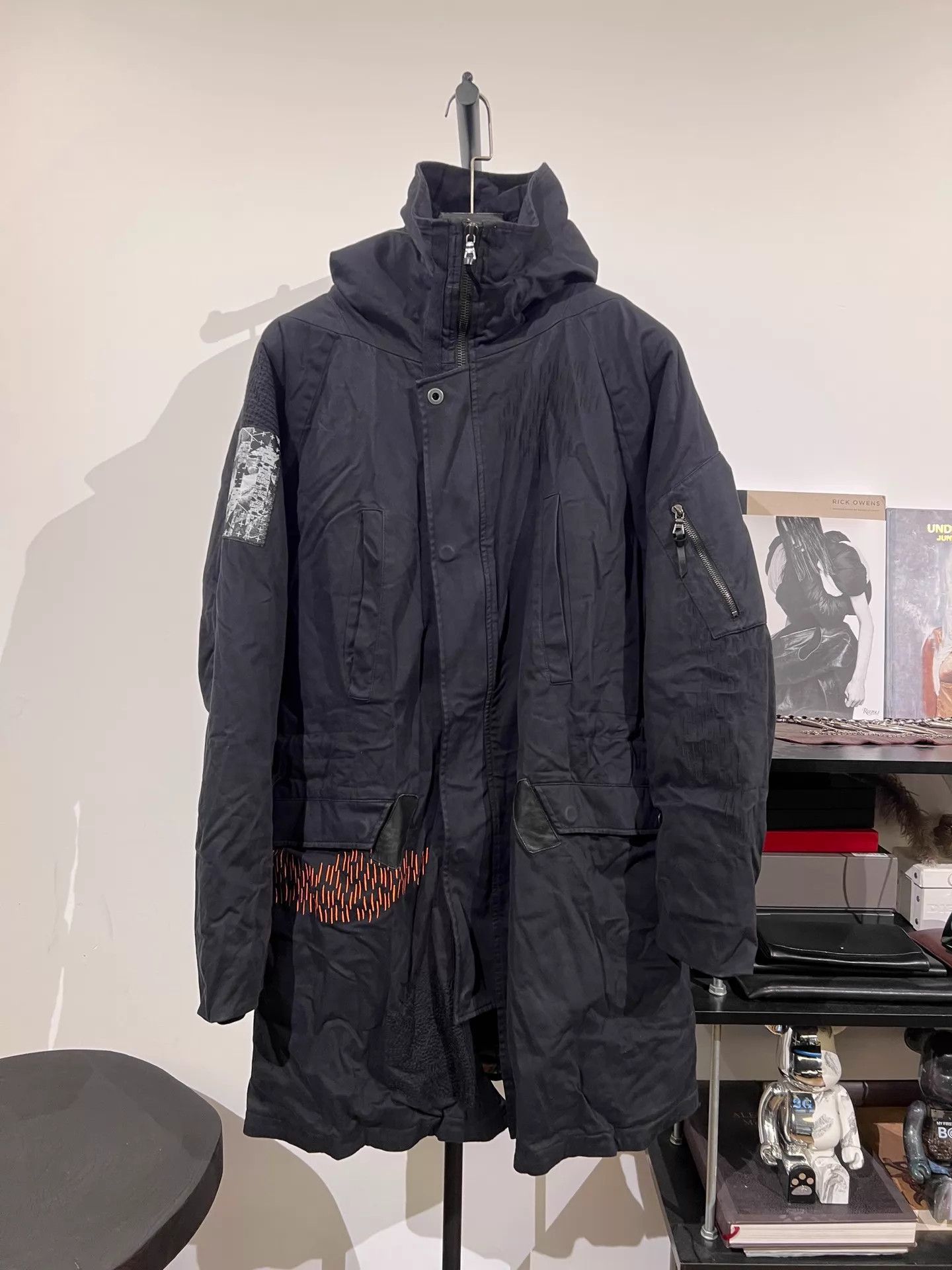 Boris Bidjan Saberi BBS 11by bbs J4 Mid Embroidered Padded Hooded Coat M NWT Size US M / EU 48-50 / 2 - 2 Thumbnail