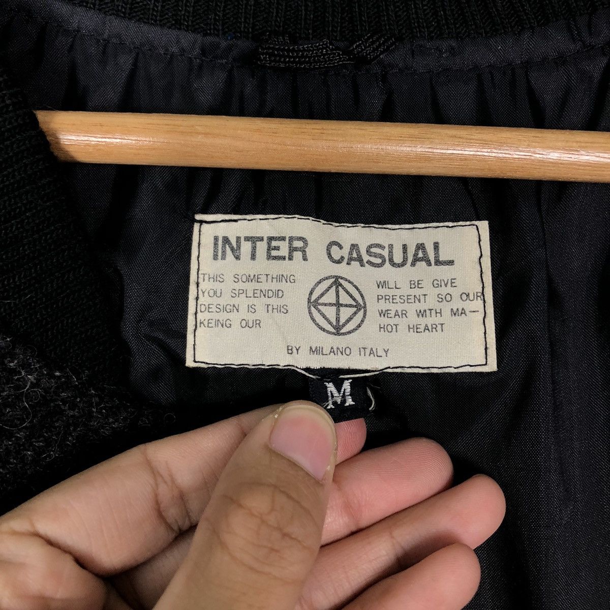 Vintage 🔥90’s Herringbone Wool Bomber Jacket Inter Casual Milano Size US M / EU 48-50 / 2 - 16 Thumbnail