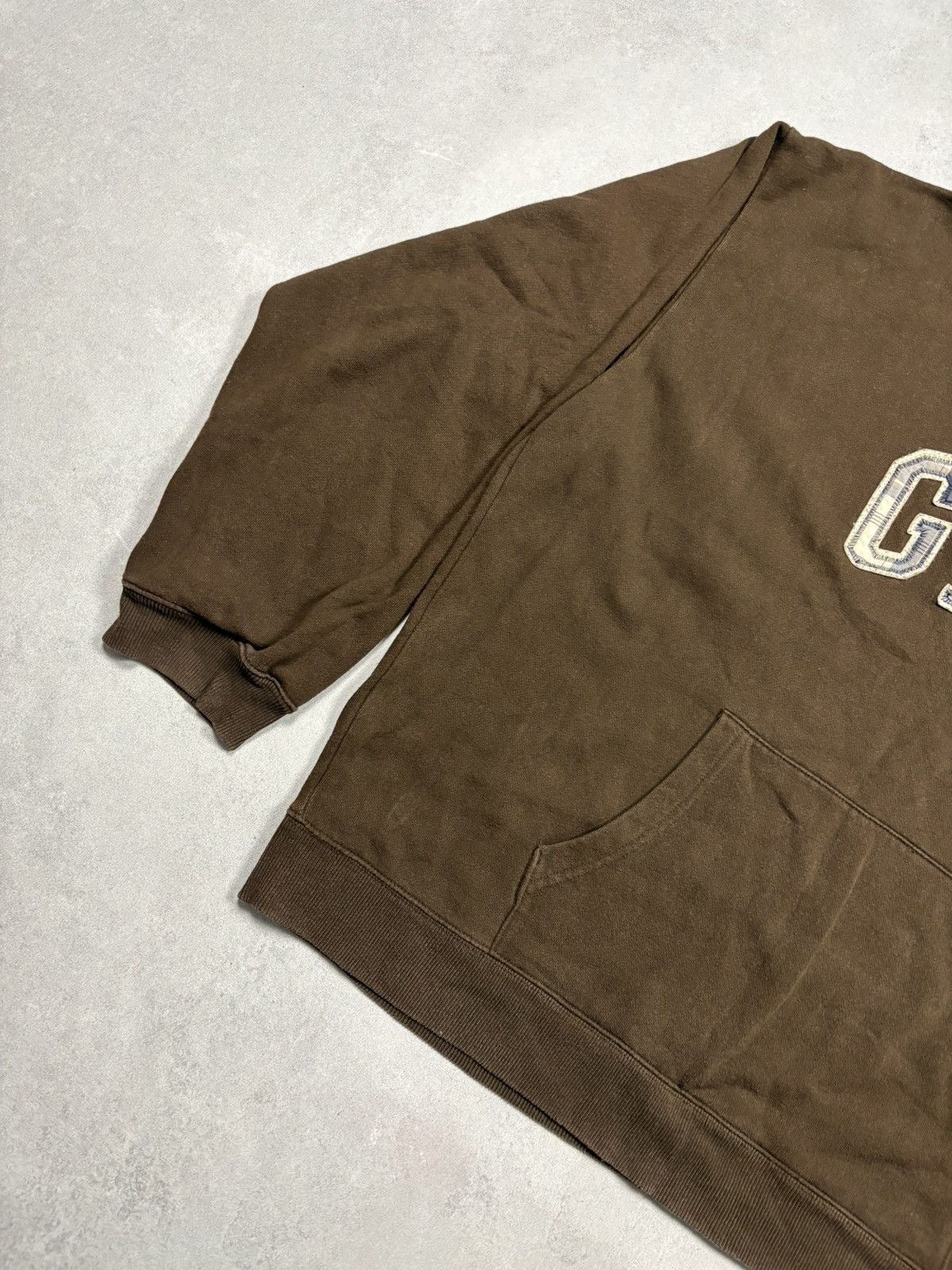 Gap GAP Brown Vintage Hoodie Plaid Appliqué Logo Spell Out Y2K Size US XL / EU 56 / 4 - 3 Thumbnail