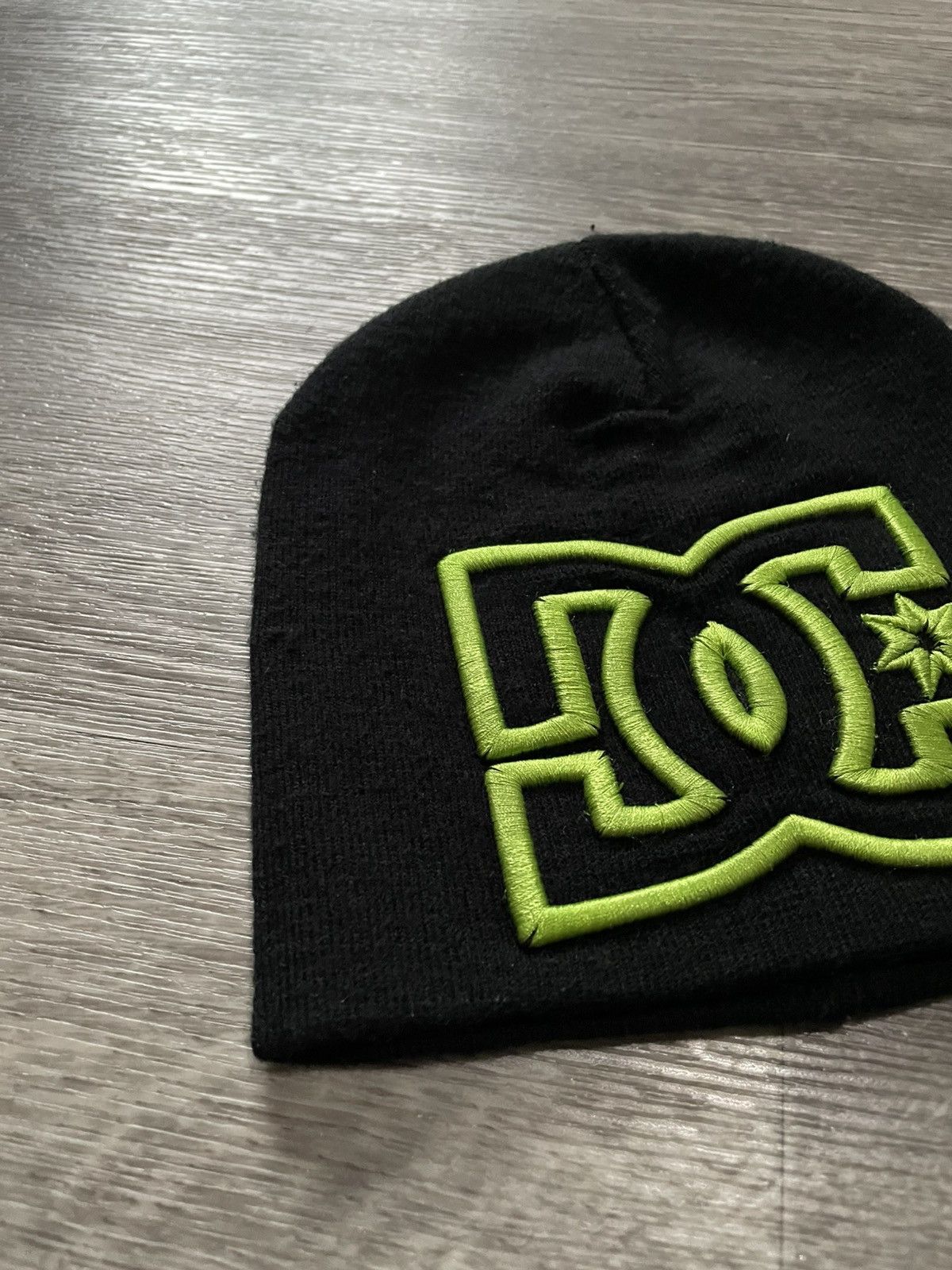 DC Vintage DC Big Logo Skateboarding Style Black Beanie Hat Size ONE SIZE - 2 Thumbnail