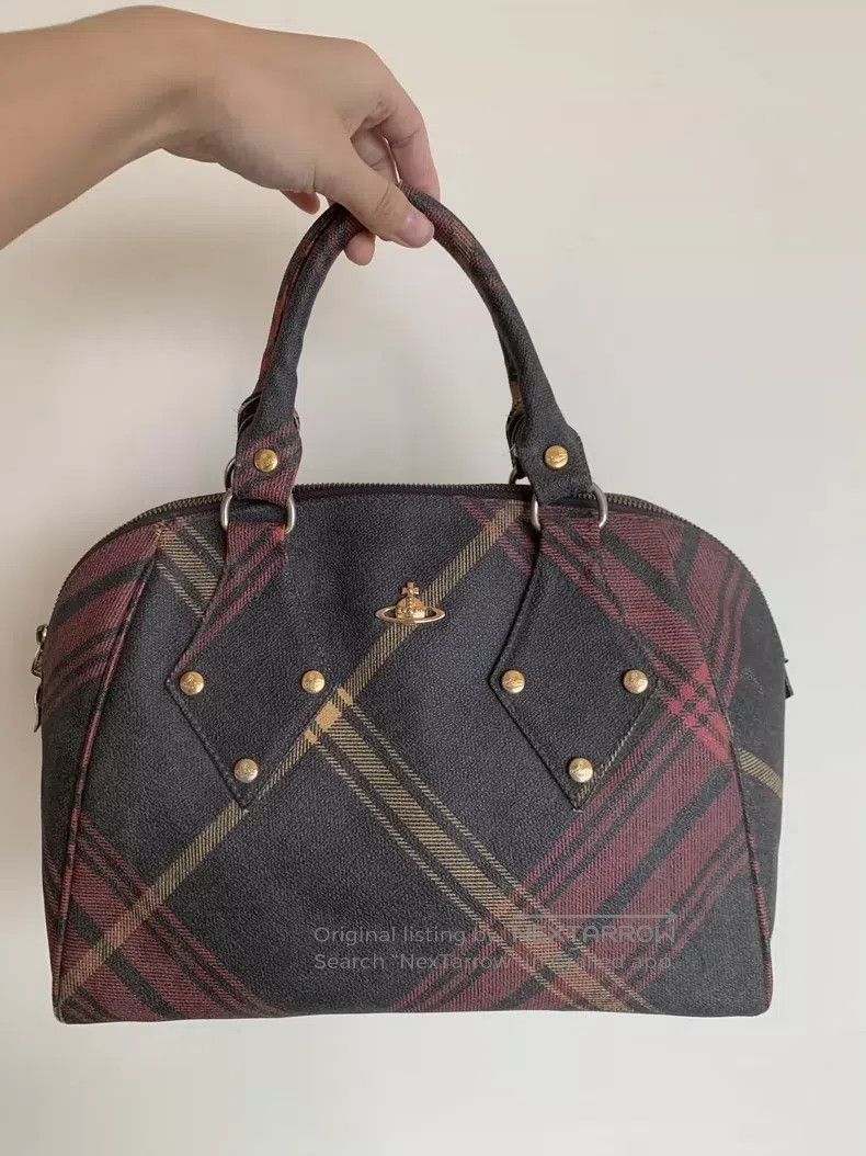 vivienne westwood size os College Plaid Tote Bag