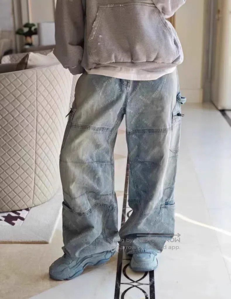 Balenciaga Balenciaga size S Barrage Printed Denim Pants Size US 27 - 9 Thumbnail