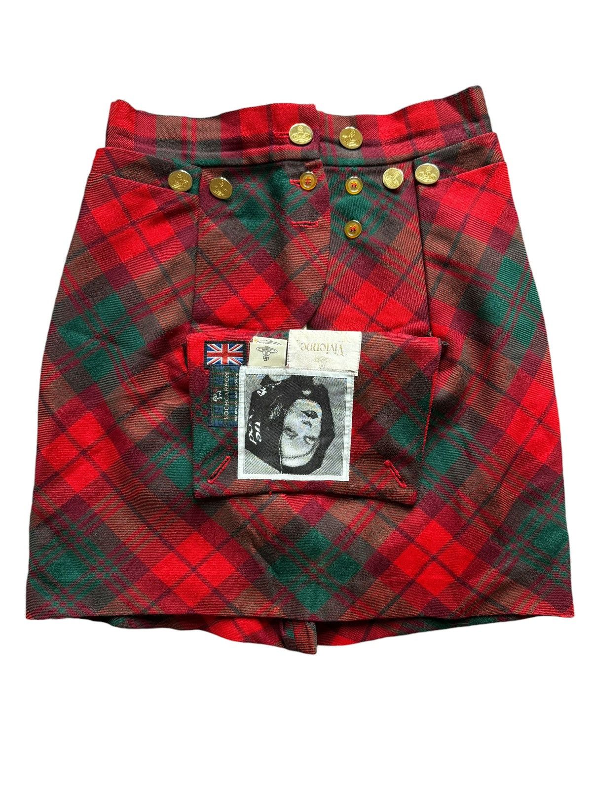 Vivienne Westwood 90s Runaway Vivienne Westwood Red Macpoiret Tartan Skirt Rar Size 28" / US 6 / IT 42 - 1 Thumbnail