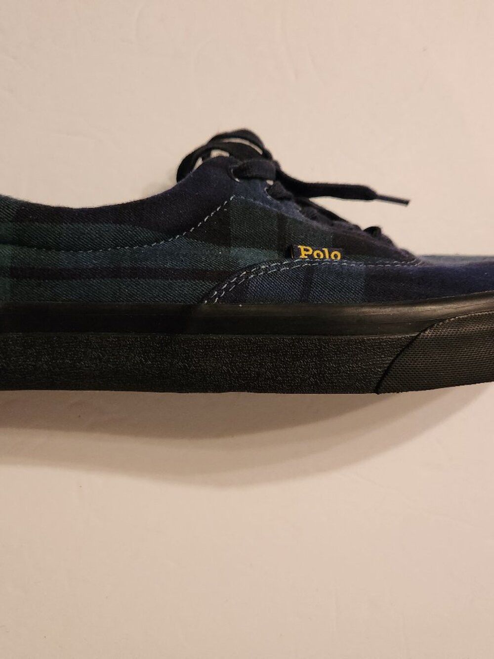 polo Ralph Lauren men's tartan fashion sneakers size: 10.5D