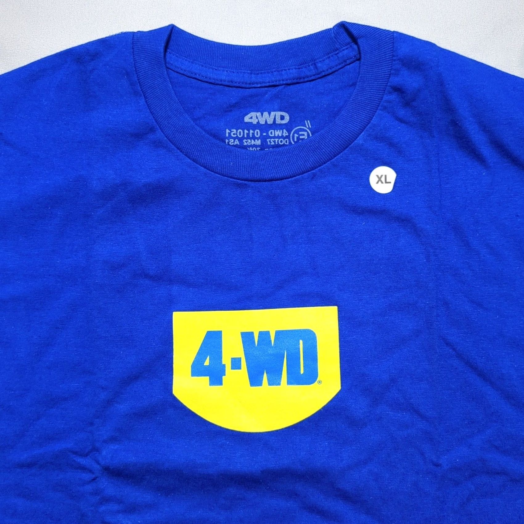 Vintage 4WD T-Shirt Blue XL Crew Neck Short Sleeve Logo Graphic Mens Size US XL / EU 56 / 4 - 2 Thumbnail