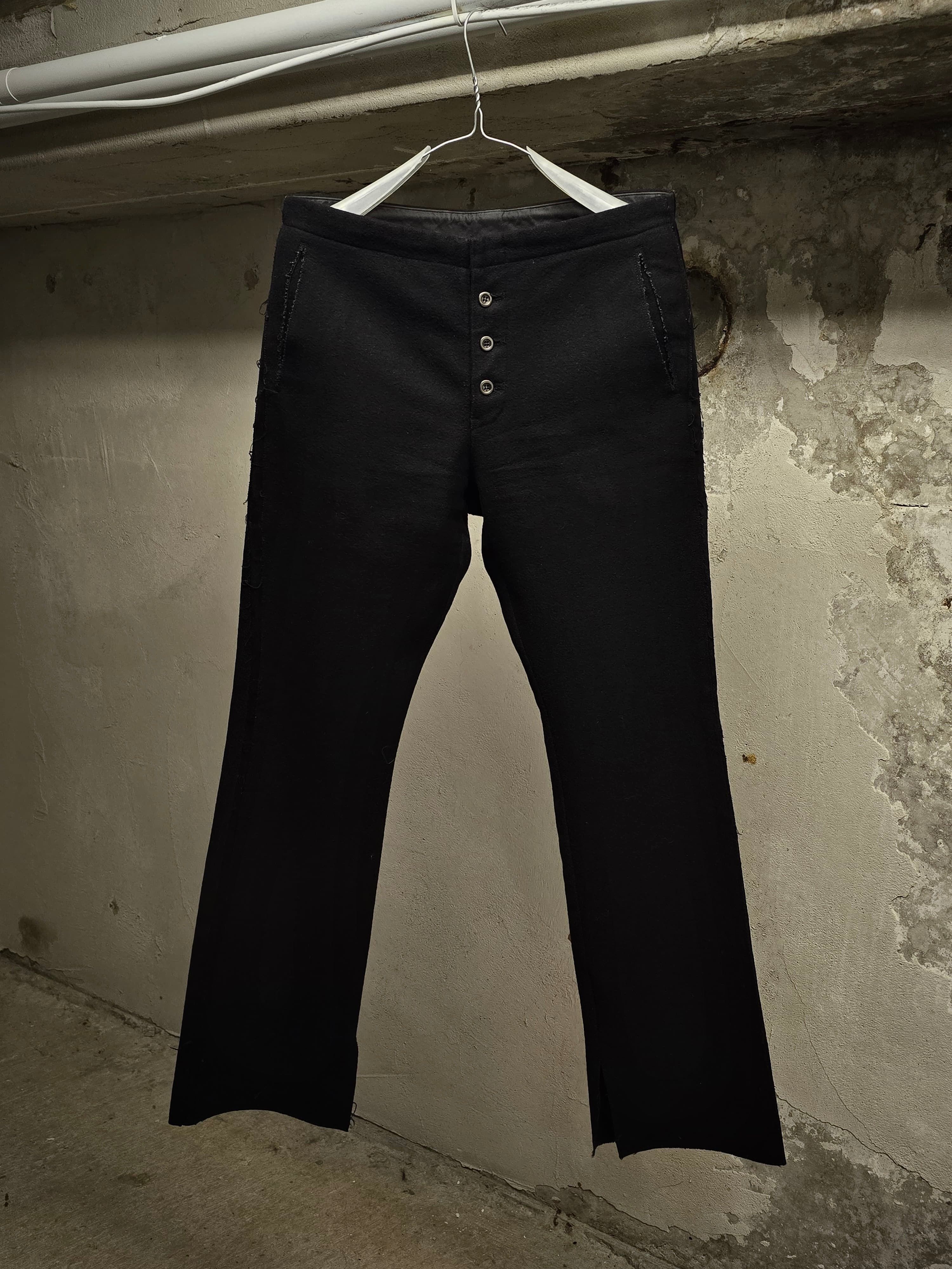 Isamu Katayama Backlash Backlash Blistered Sheepskin Wool Bootcut Pants Size US 30 / EU 46 - 1 Thumbnail