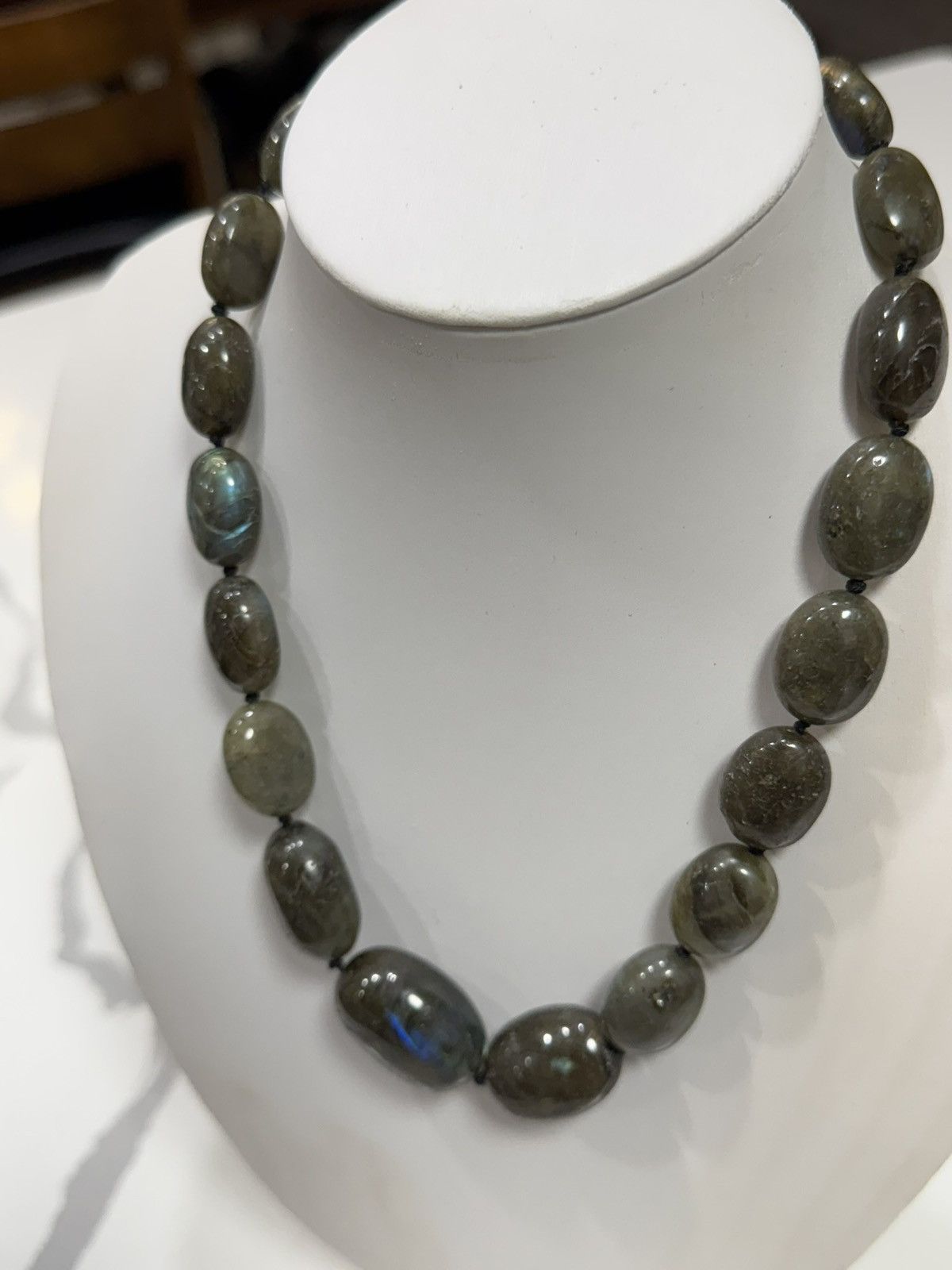 Jewelry Natural Labradorite Oval Graduated Iridescent Bead Strand Size ONE SIZE - 3 Thumbnail