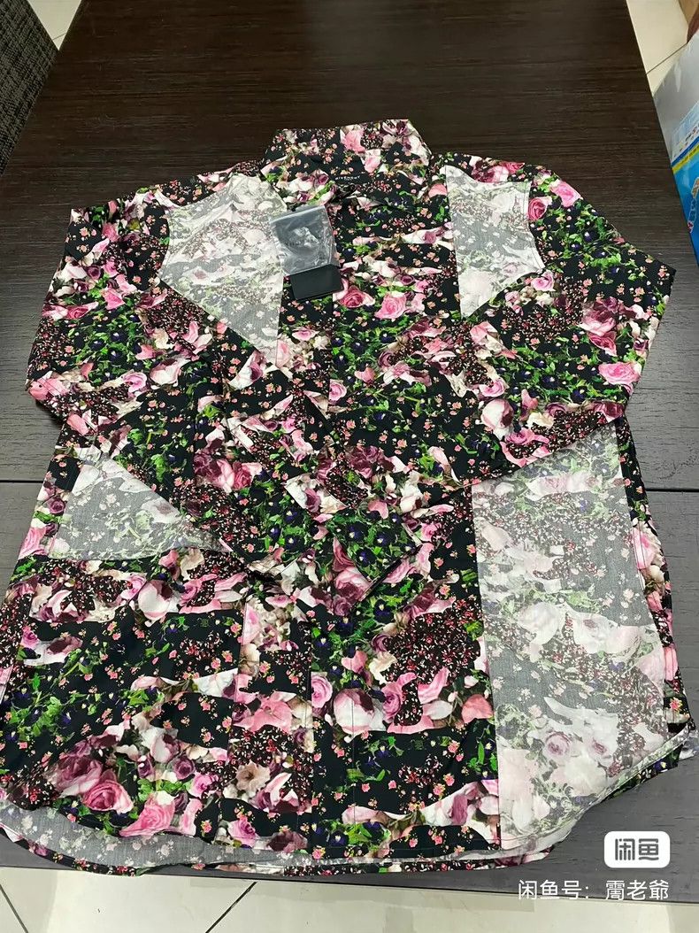 Givenchy Givenchy Size42 Men's Patchwork Floral Print Long Sleeve Sl Size US M / EU 48-50 / 2 - 4 Thumbnail