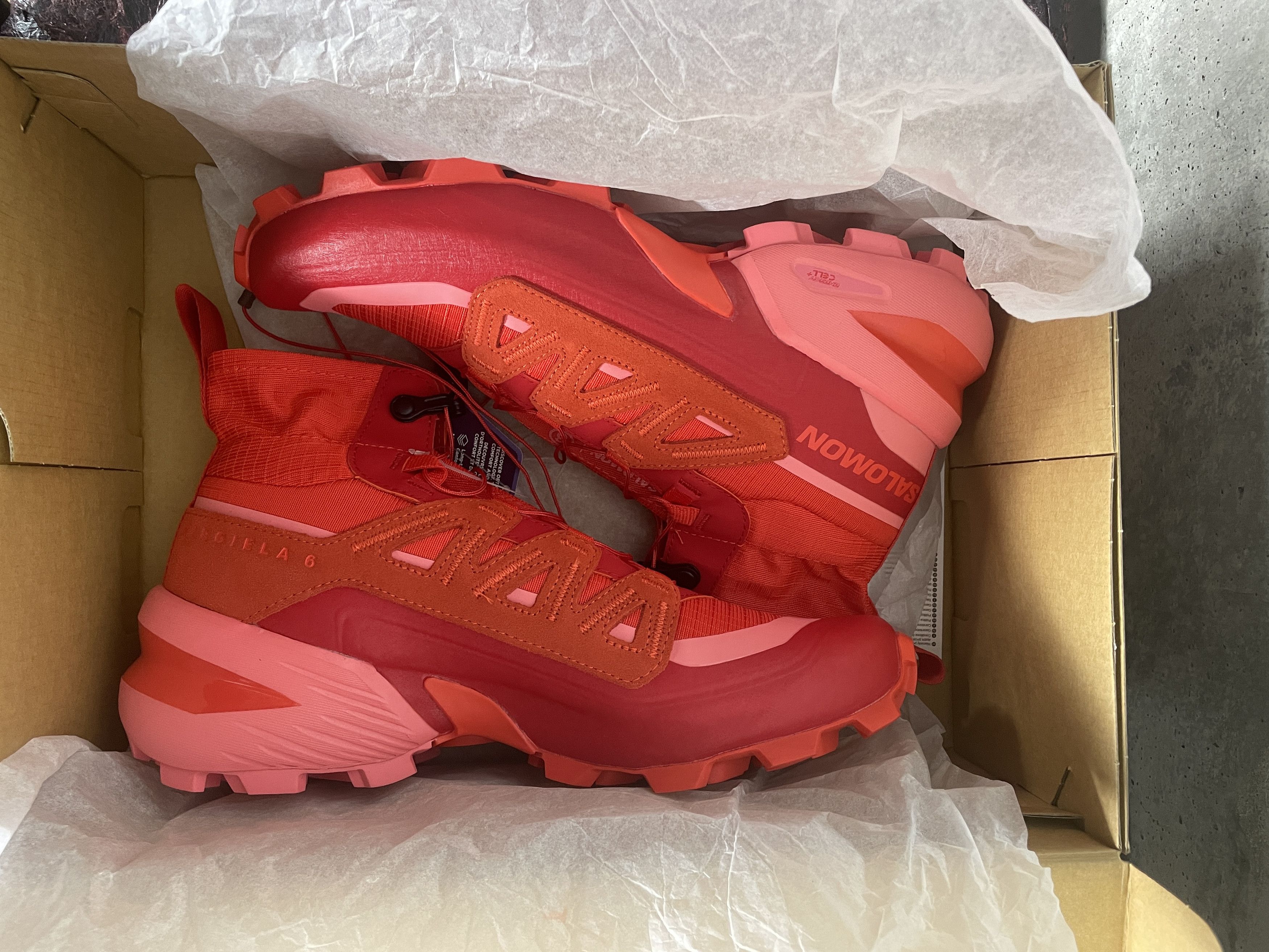 Maison Margiela × Salomon Salomon x MM6 Margiela Cross High Fiery Red Hiking Sneaker Size US 8 / EU 41 - 3 Thumbnail