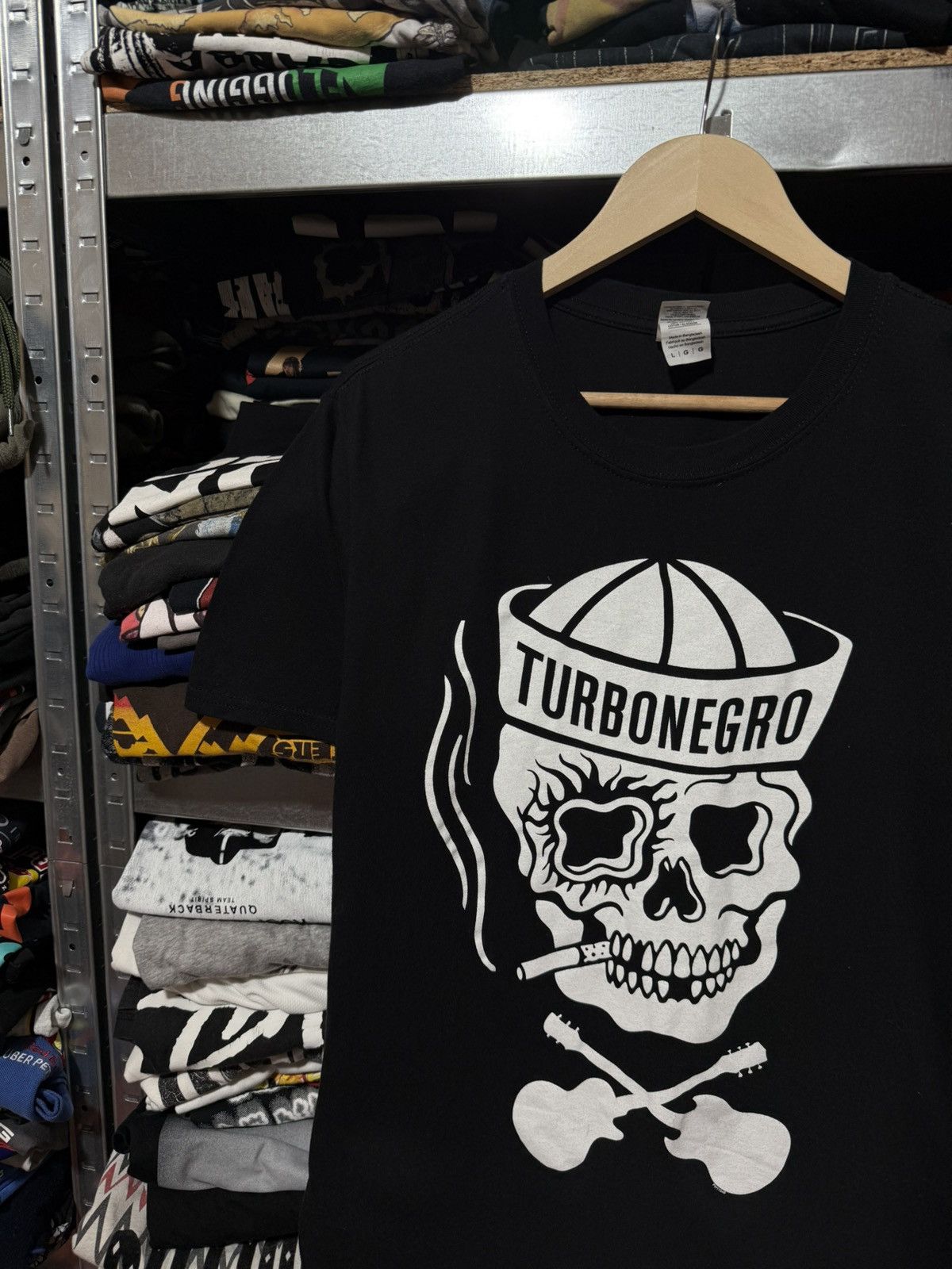 Band Tees Vintage 2000’s Turbonegro Rock Band Skull Smoking T-Shirt Size US L / EU 52-54 / 3 - 3 Thumbnail