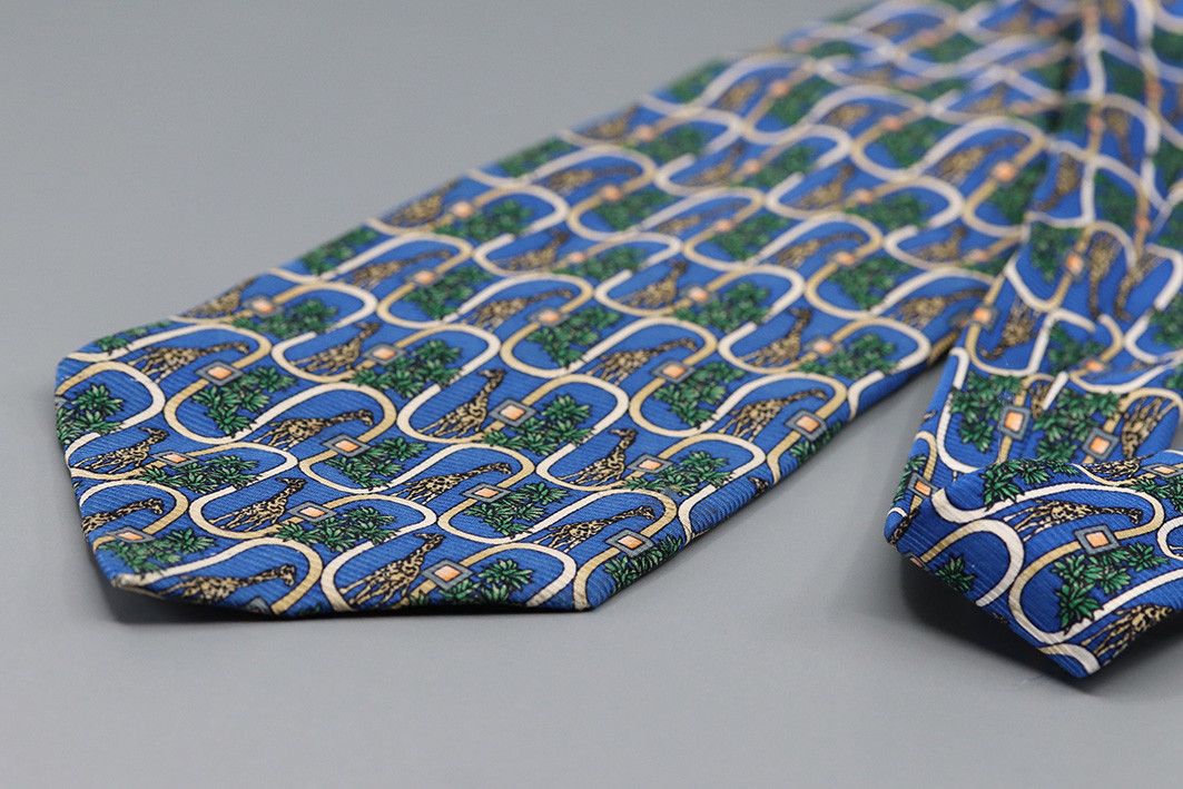 Other Giraffe Jungle Pattern Tie – 100% Silk, Made in Germany Size ONE SIZE - 9 Thumbnail