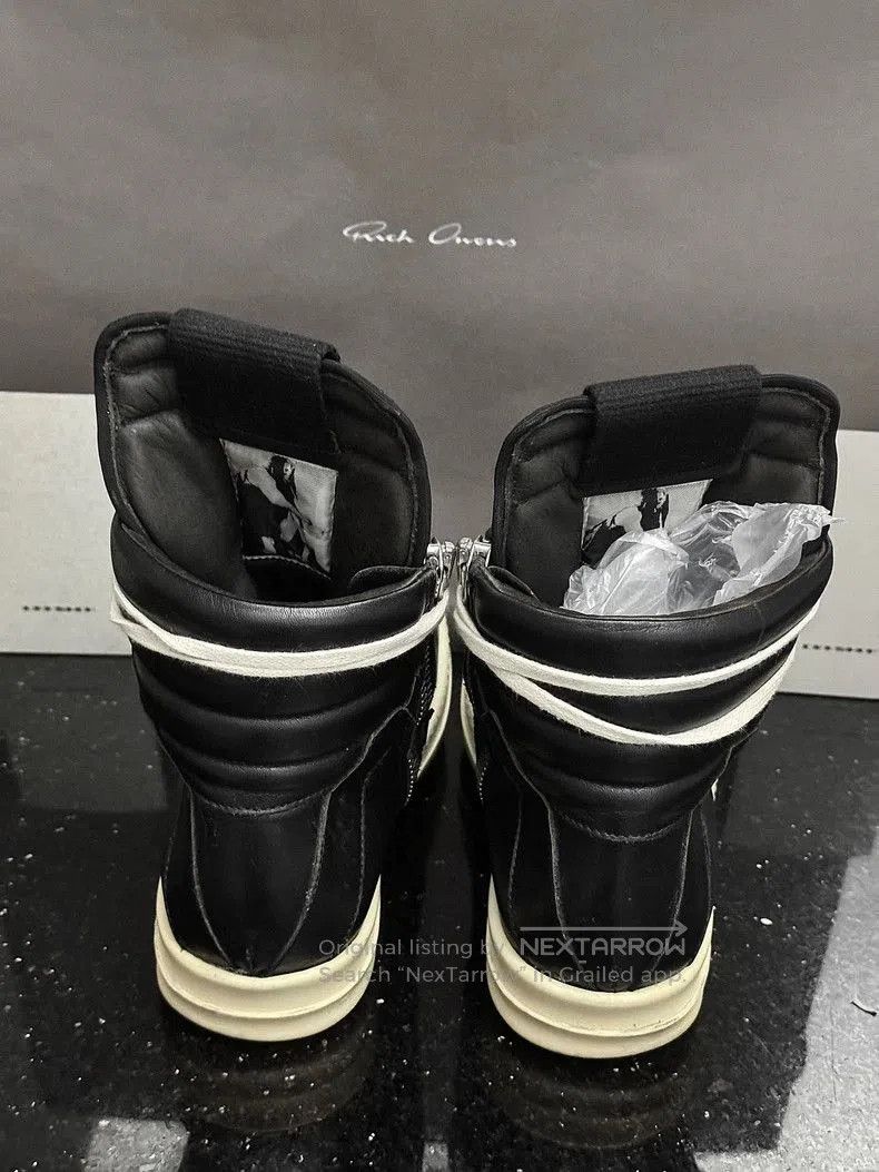 Rick Owens Rick Owens Black and White Leather Sneakers. Size US 5 / IT 35 - 3 Thumbnail