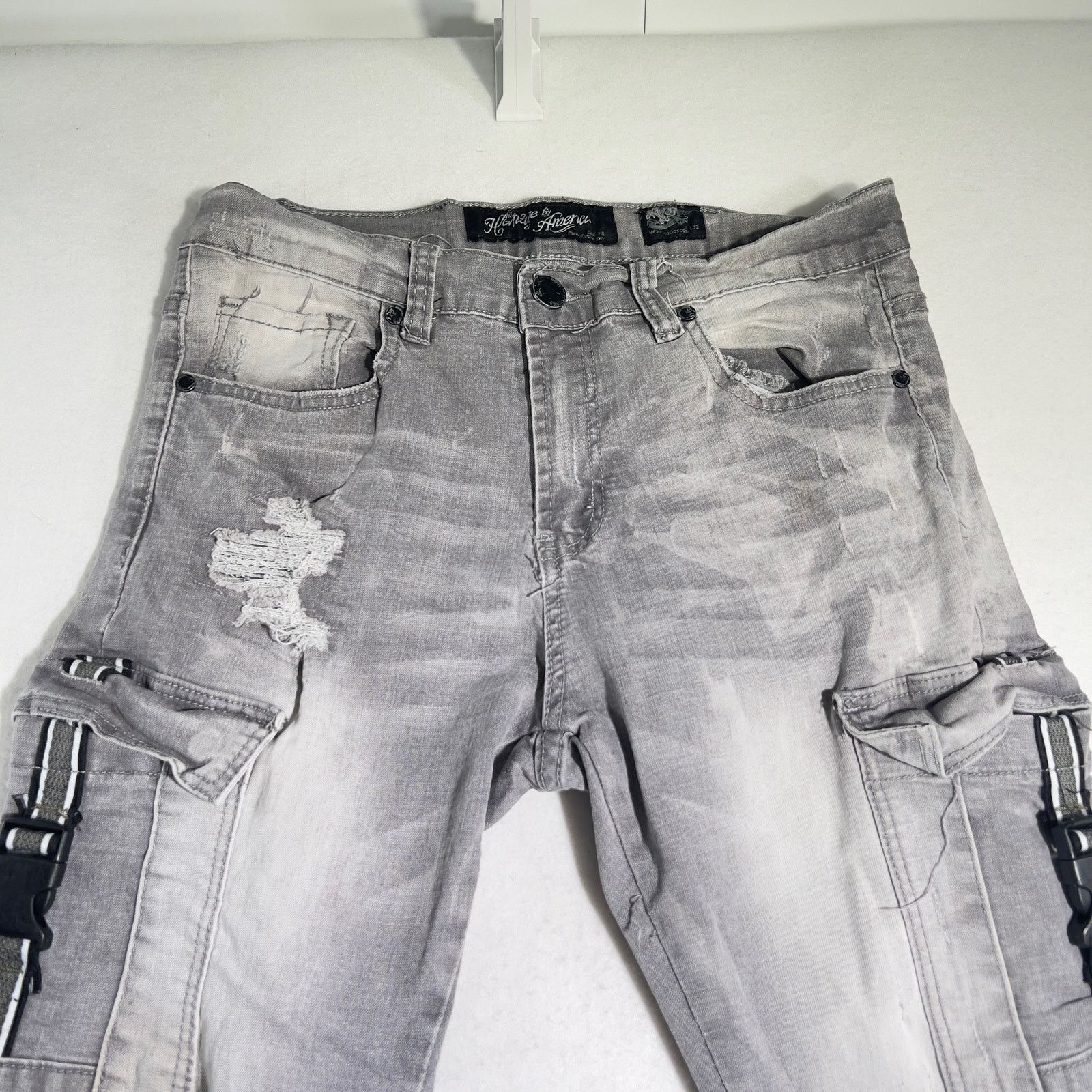 Other Heritage America 1776 Denim Jeans Men's 32w x 32L Grey Cargo Size US 32 / EU 48 - 4 Thumbnail