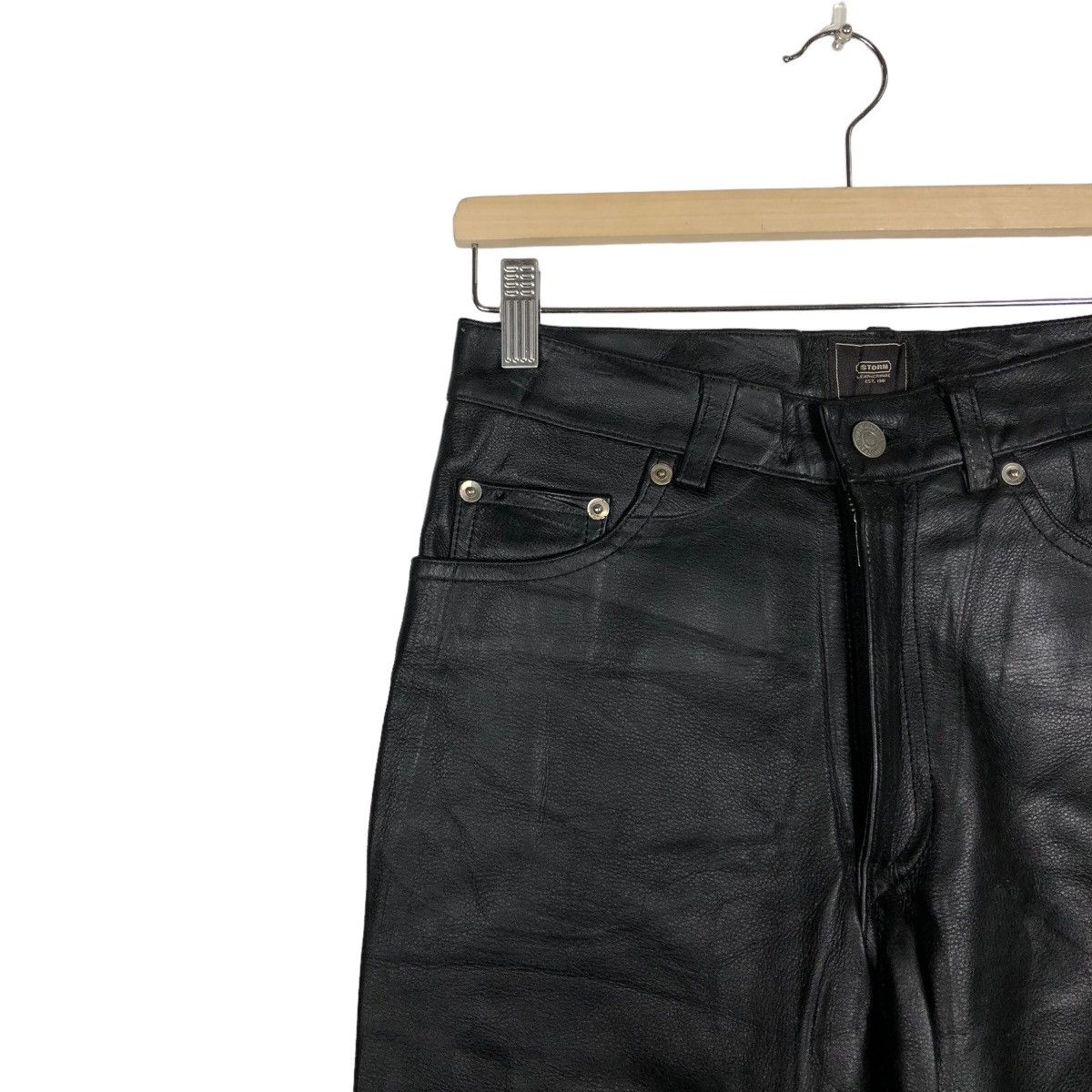 Genuine Leather 🔥90’s Riot Riot Genuine Leather Pants Racing Storm Japan Size US 29 - 6 Thumbnail