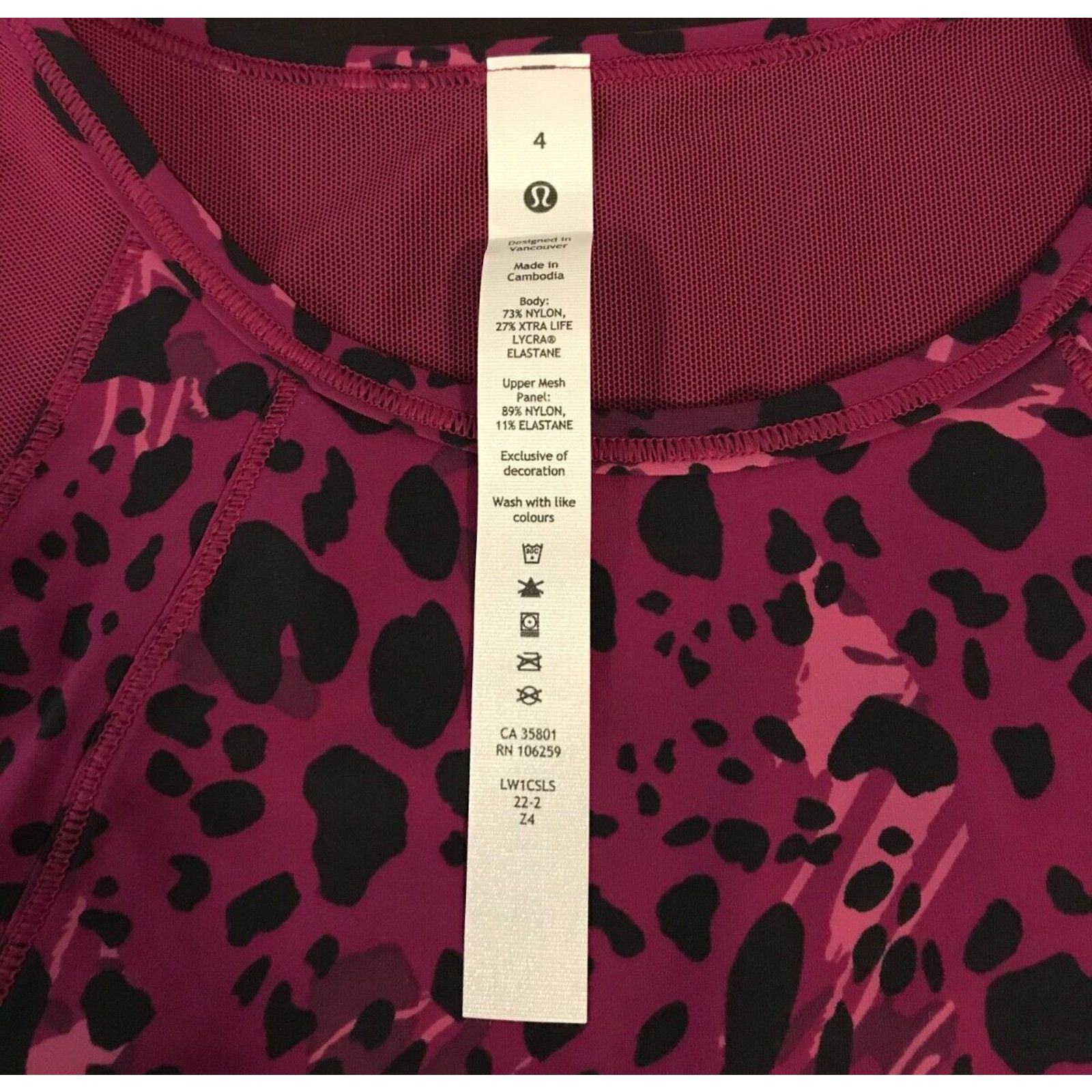 Lululemon Lululemon Women's Purple Animal Print Sculpt Tank Back Vent Size S / US 4 / IT 40 - 9 Thumbnail